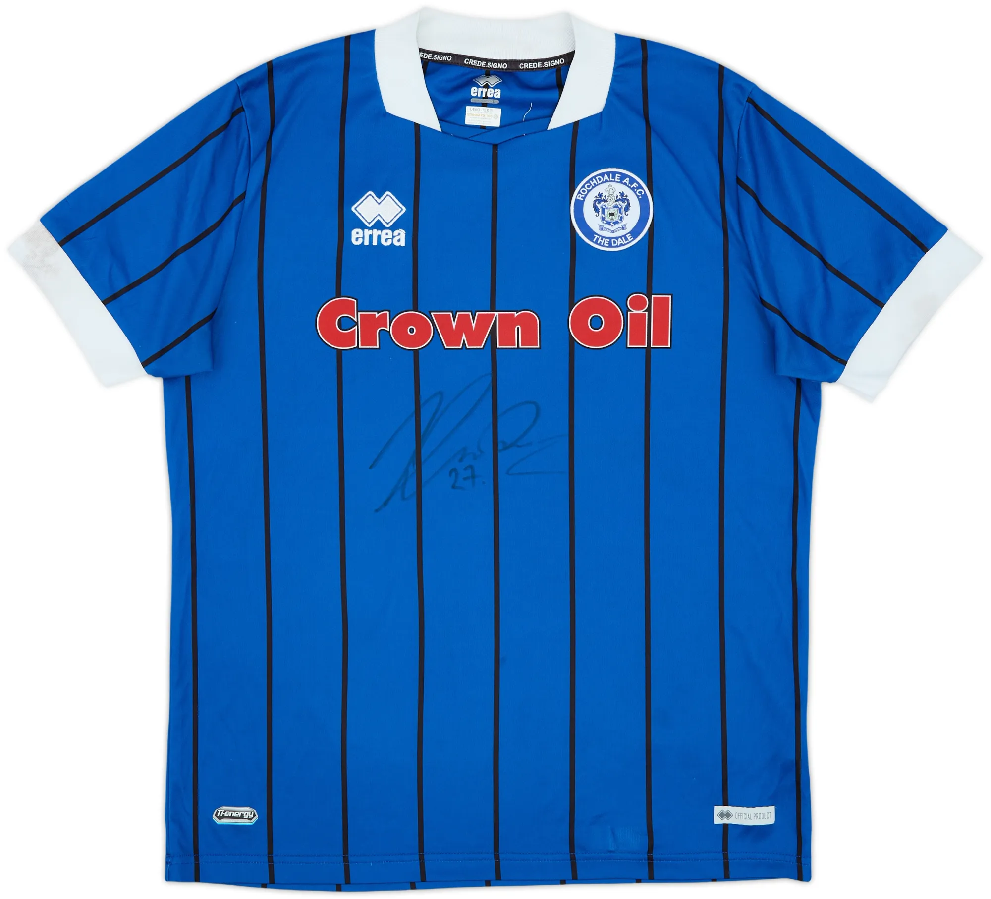 Errea Rochdale Mens SS Home Shirt 2021/22