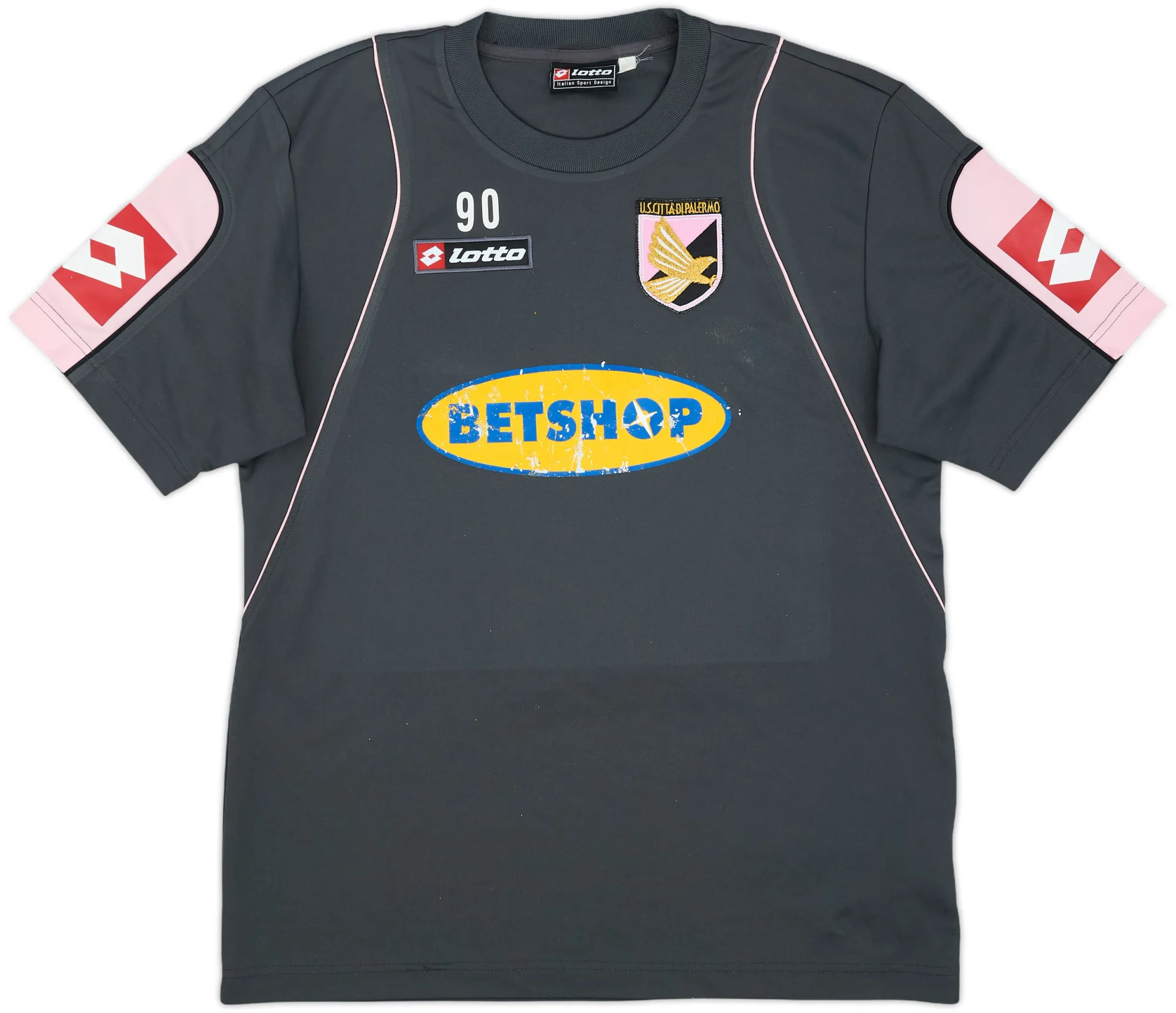 Lotto Palermo Mens SS Player Issue Home Shirt 2008/09