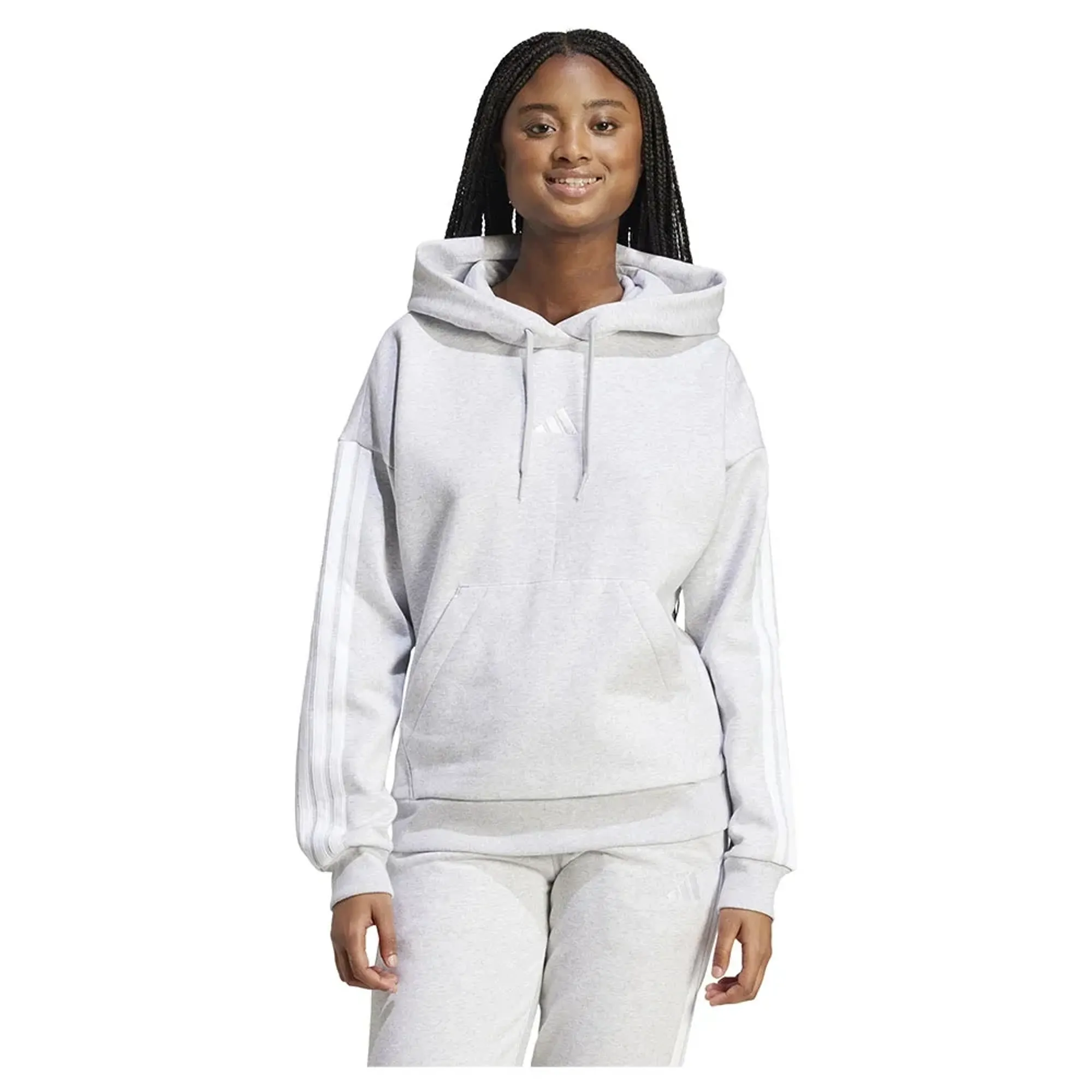 Adidas Essentials 3 Stripes Fleece Hoodie