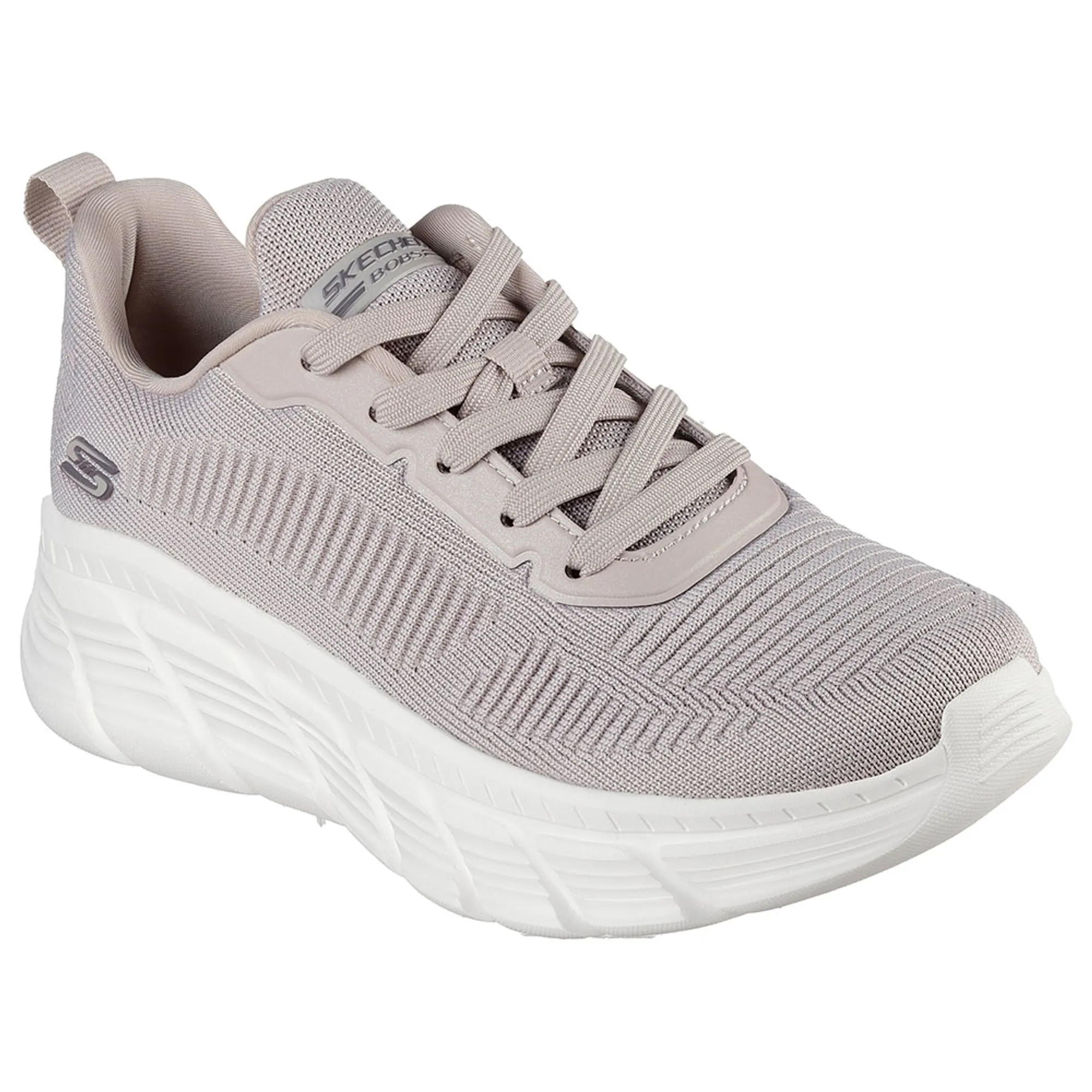 Skechers Women's BOBS Sport B Flex Hi - Flying HI Sneaker in Taupe