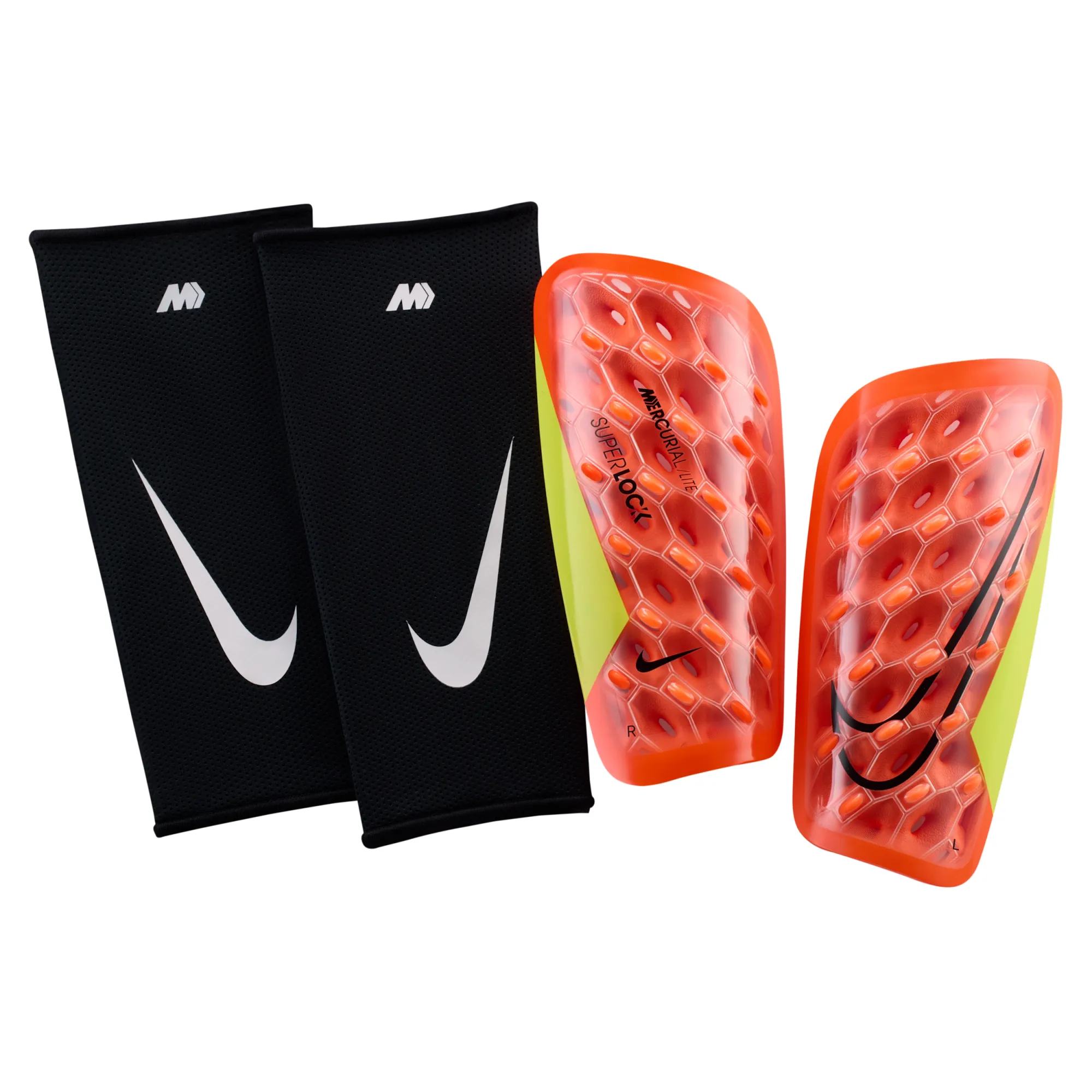 Nike Mercurial Lite SuperLock Football Shinguards - Orange