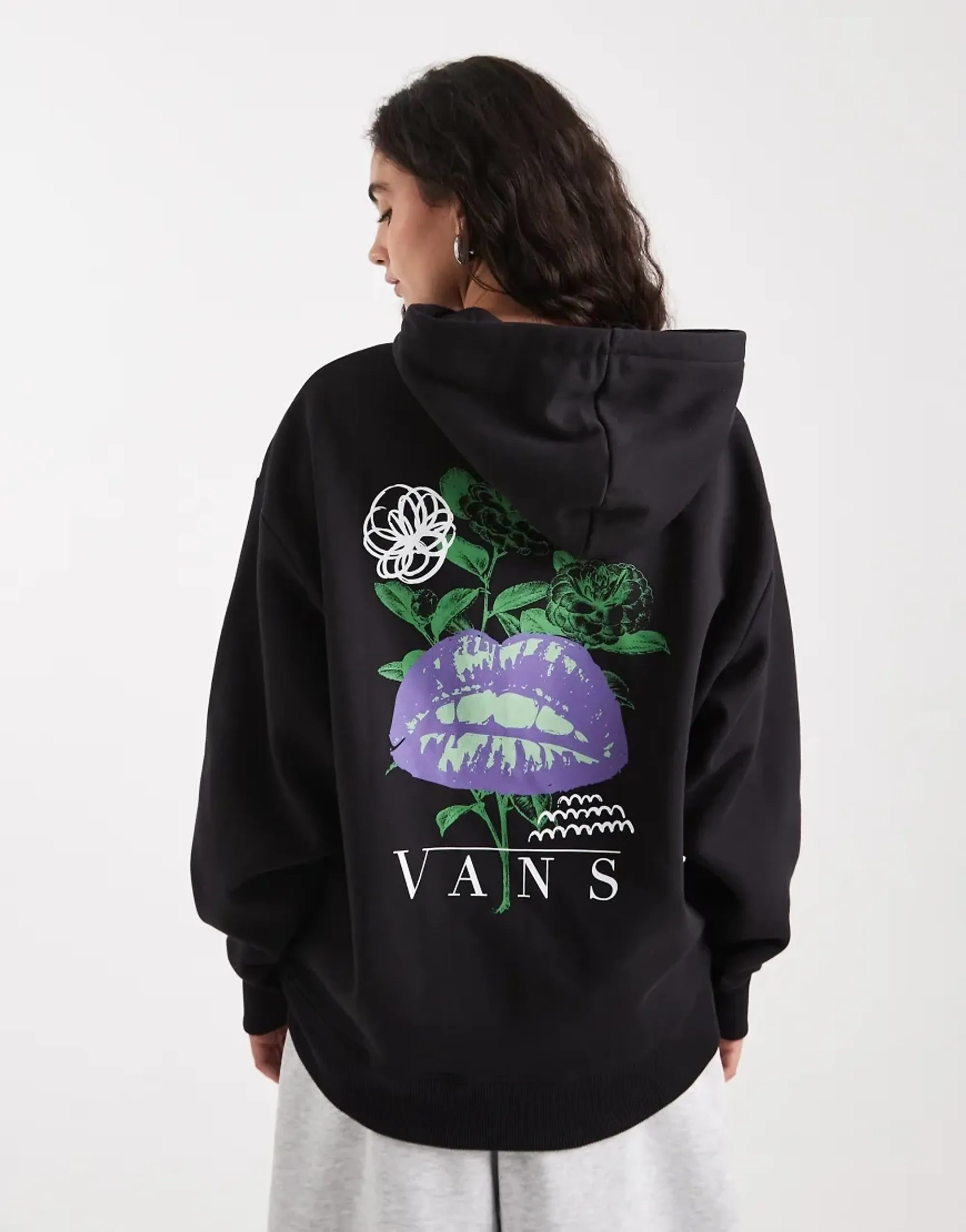 Vans - Talk Talk Oversized Hoodie, Woman, Black
