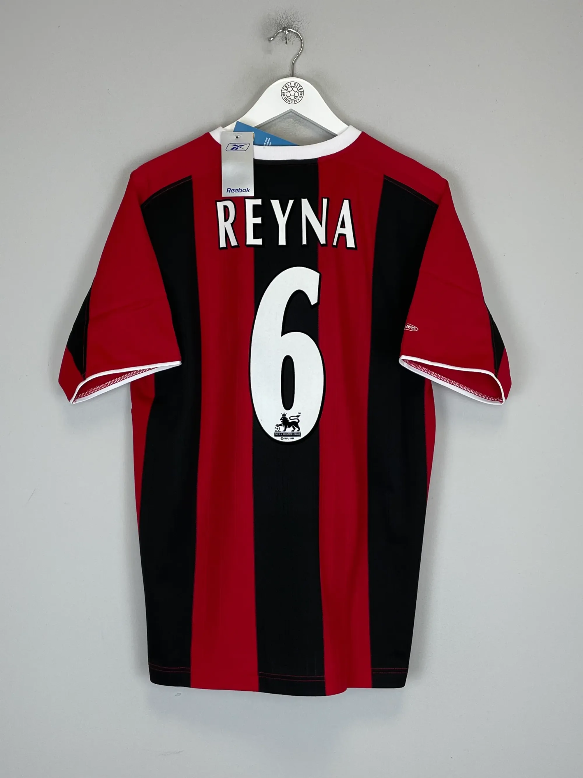 2003/04 MANCHESTER CITY REYNA #6 *BNWT* AWAY SHIRT (M) REEBOK