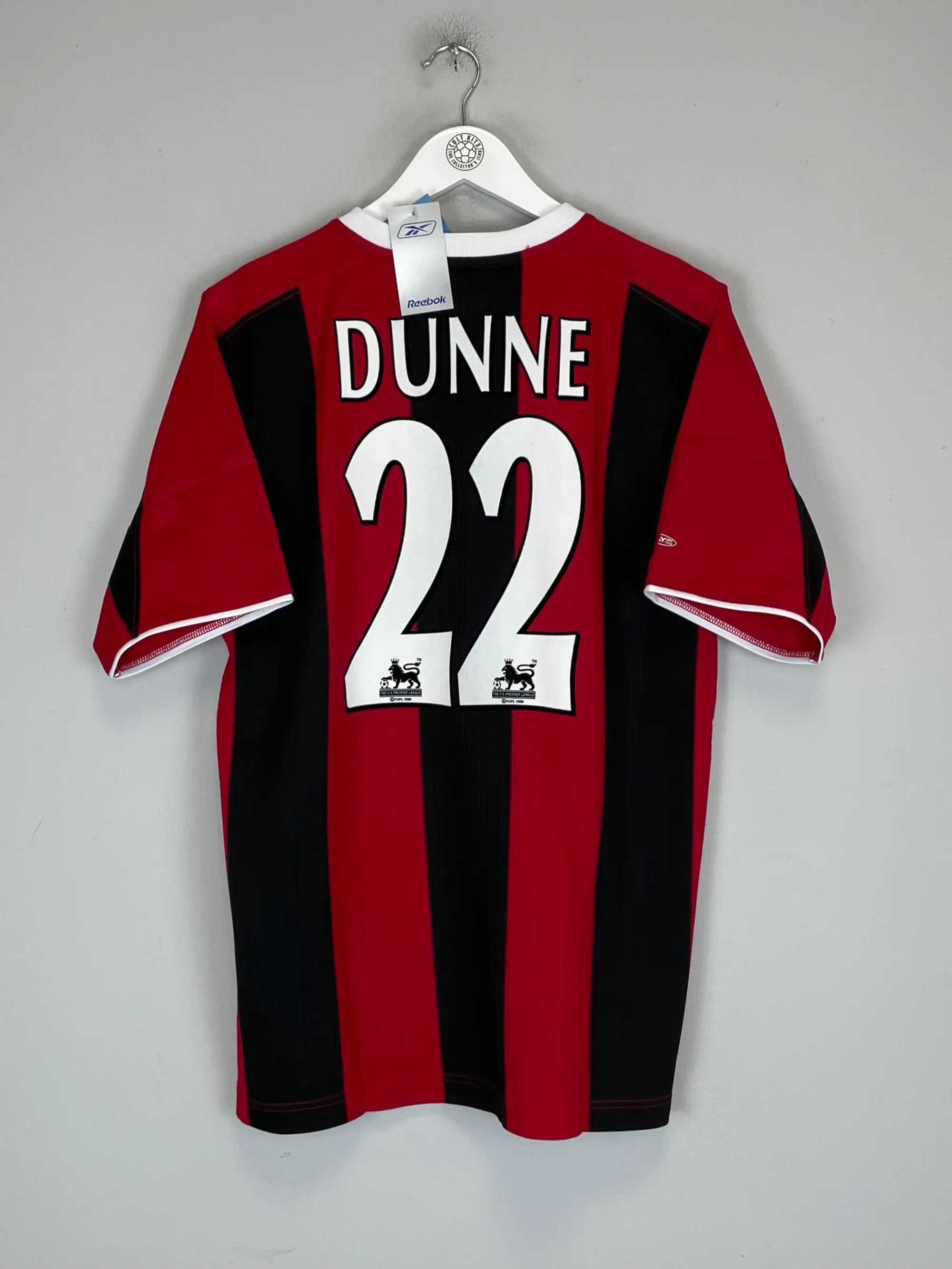 2003/04 MANCHESTER CITY DUNNE #22 *BNWT* AWAY SHIRT (M) REEBOK