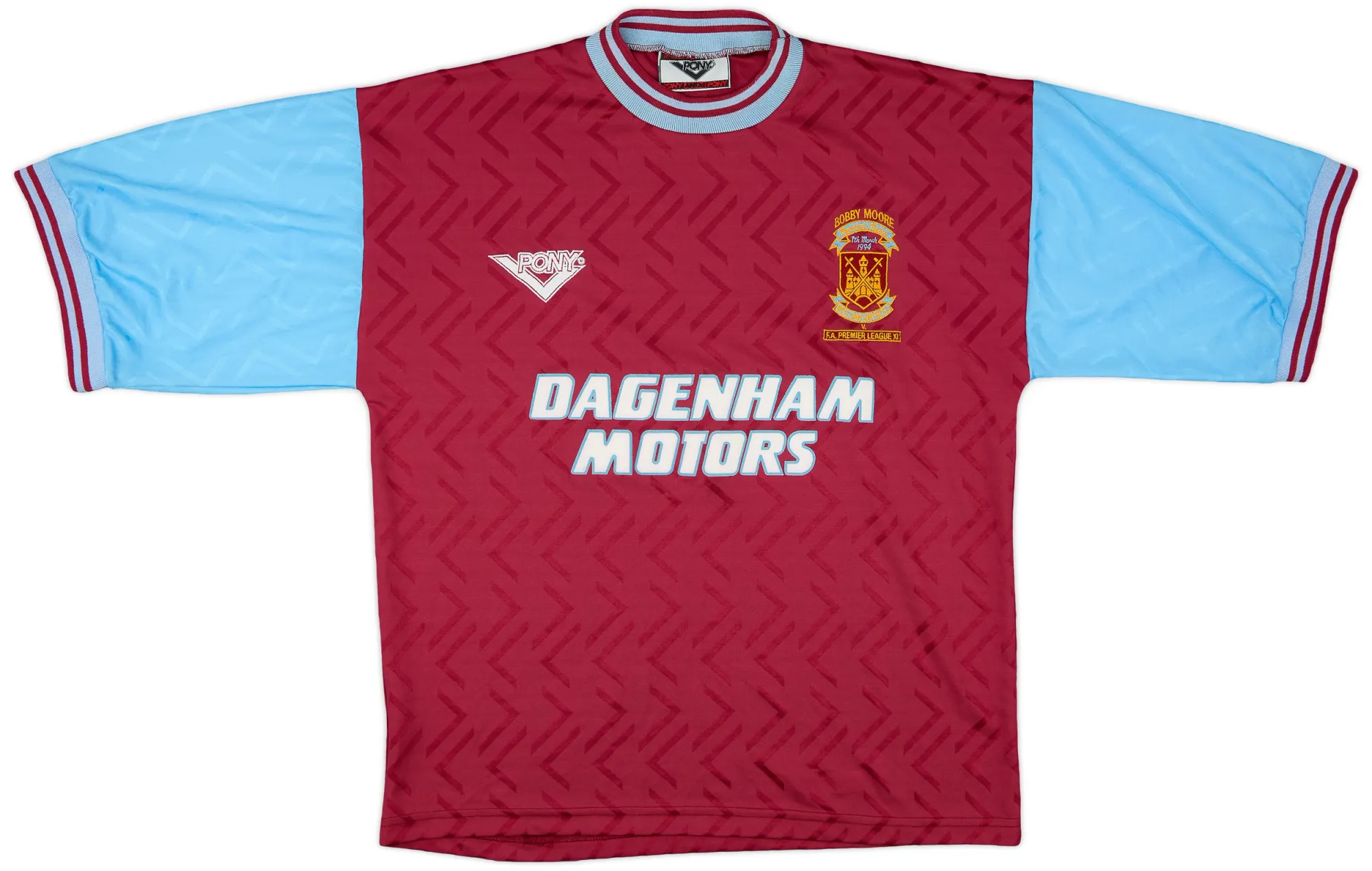 Home West Ham United Mens SS Player Issue Home Shirt 1993/95