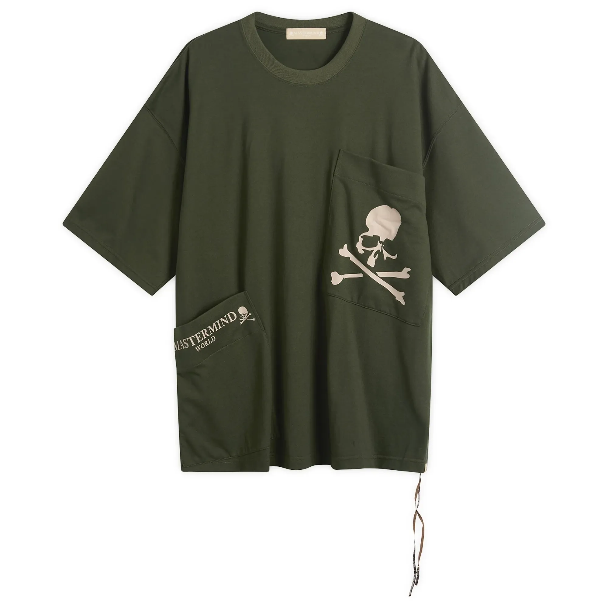 MASTERMIND WORLD Men's Multi Pocket Short Sleeve T-Shirt Olive
