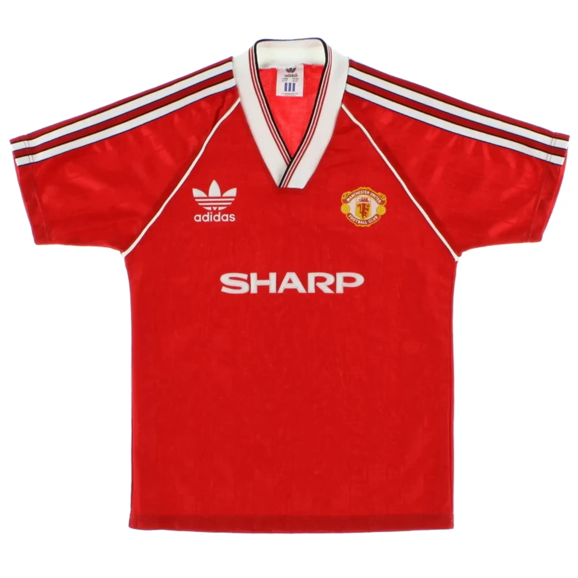 1988-90 Manchester United adidas Home Shirt L.Boys - Manchester United / Very Good 