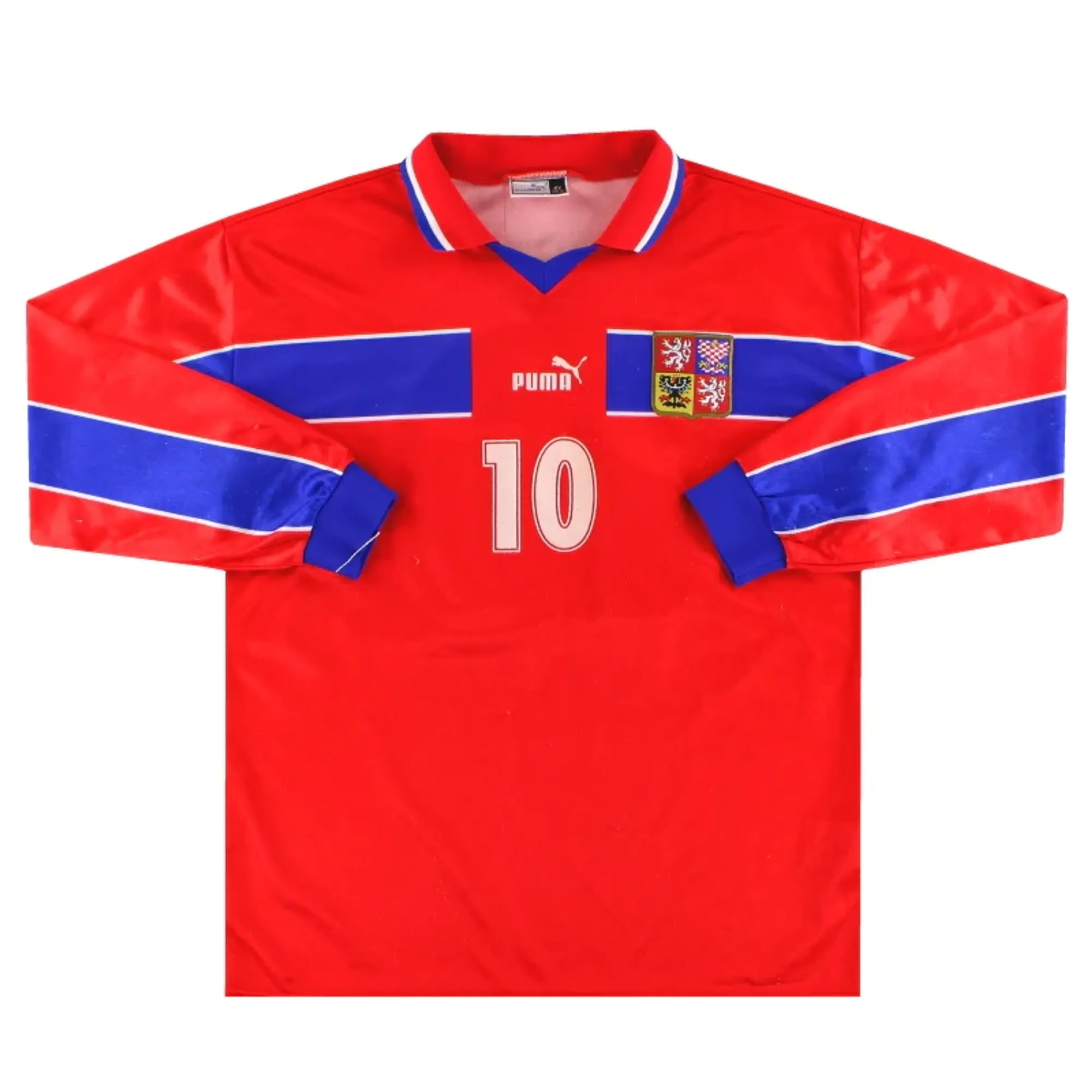 1998-00 Czech Republic Puma Home Shirt L/S #10 XL - Czech Republic / Very Good 
