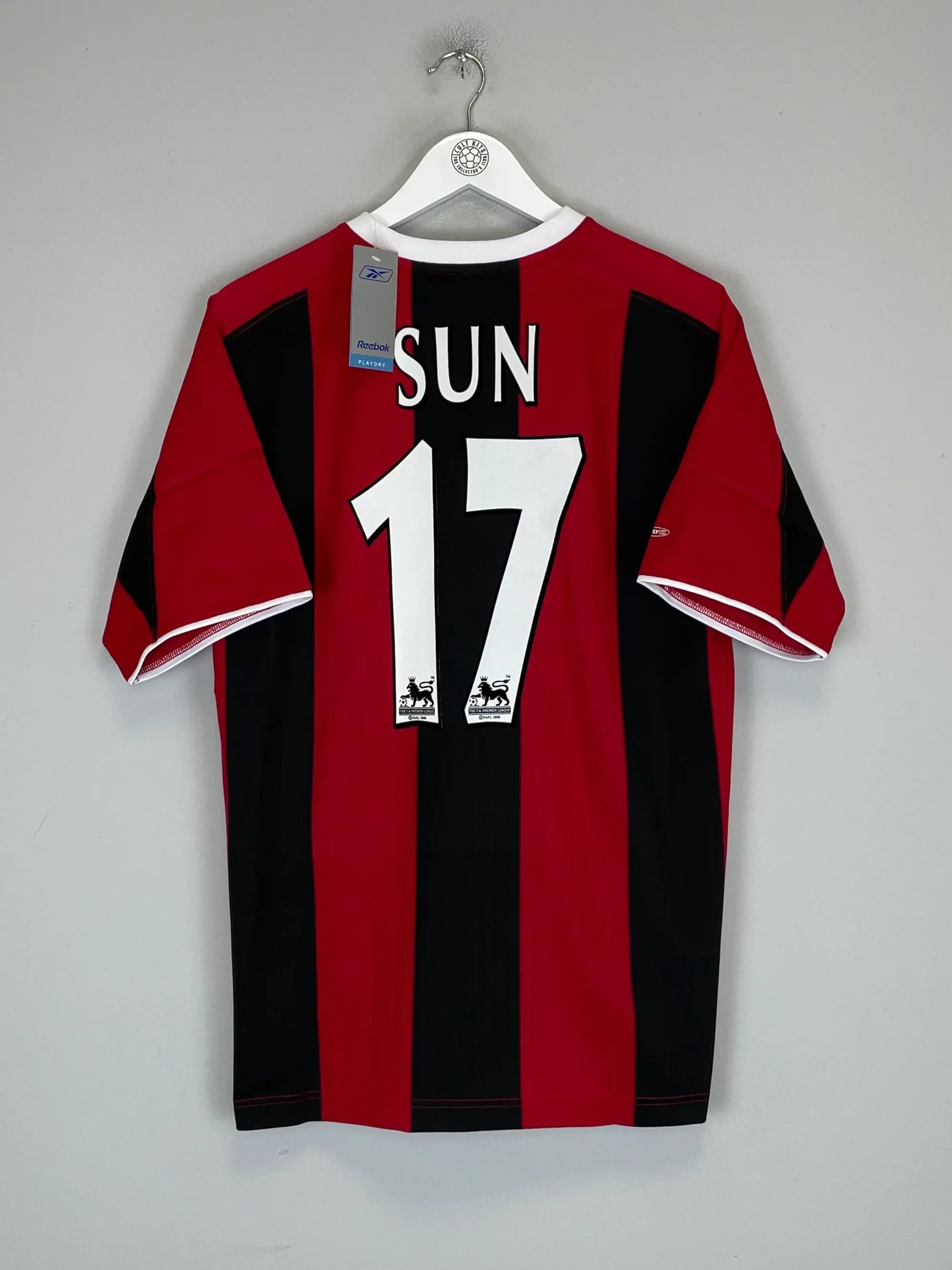 2003/04 MANCHESTER CITY SUN #17 *BNWT* AWAY SHIRT (M) REEBOK