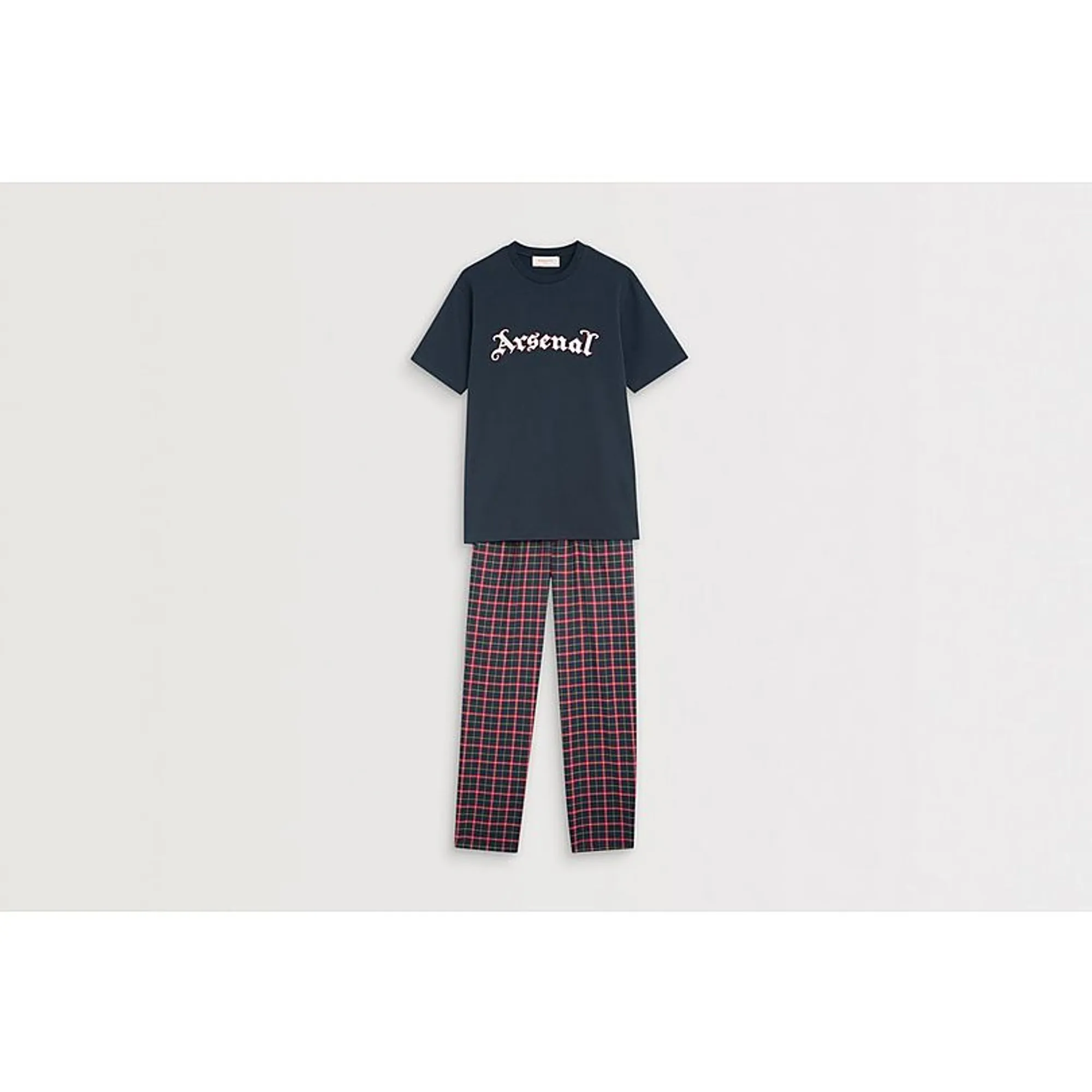 Arsenal Essentials Gothic Check Pyjama Set, Blue