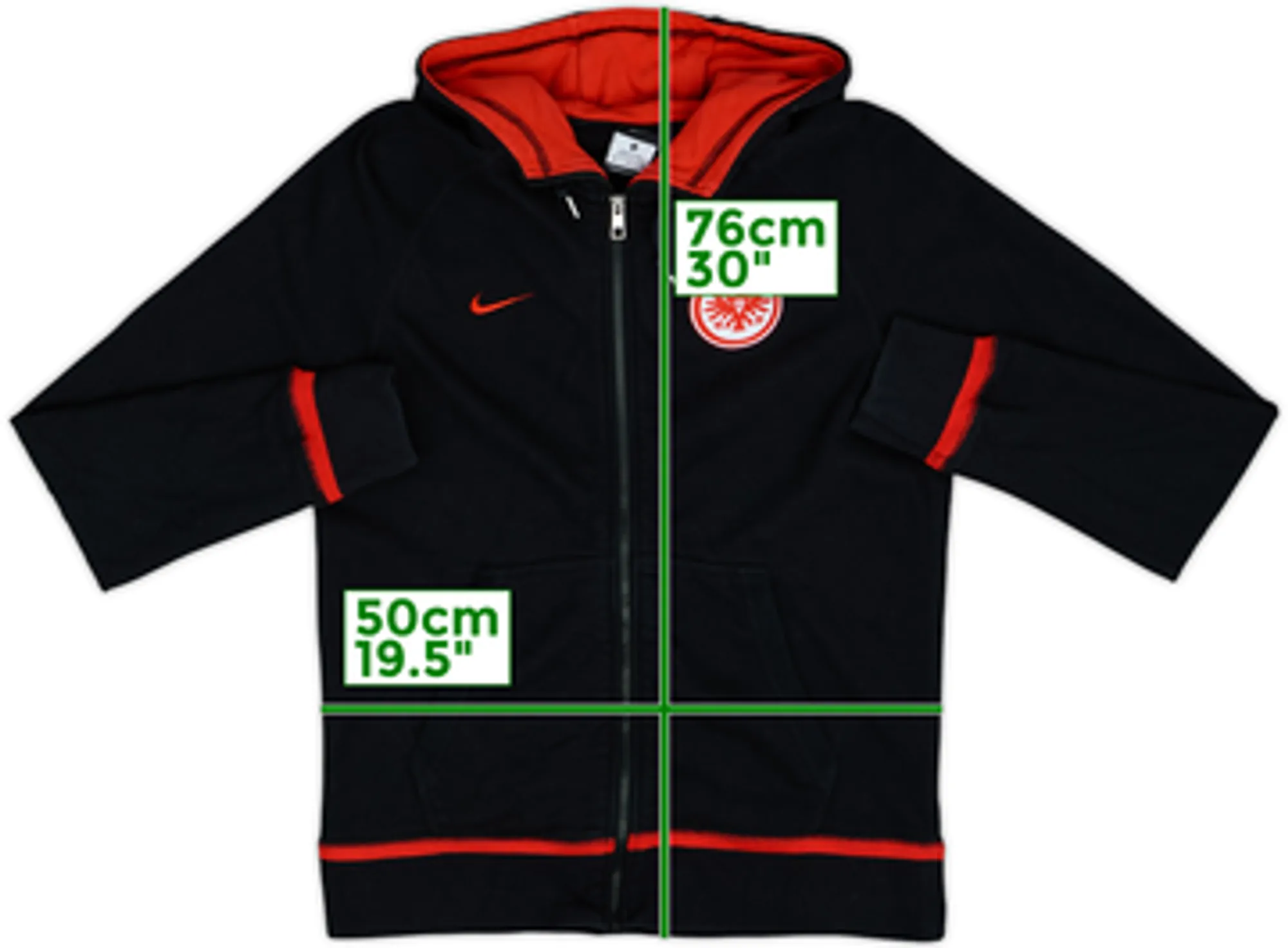 2015-16 Eintracht Frankfurt Nike Hooded Track Jacket - 8/10 - (M)