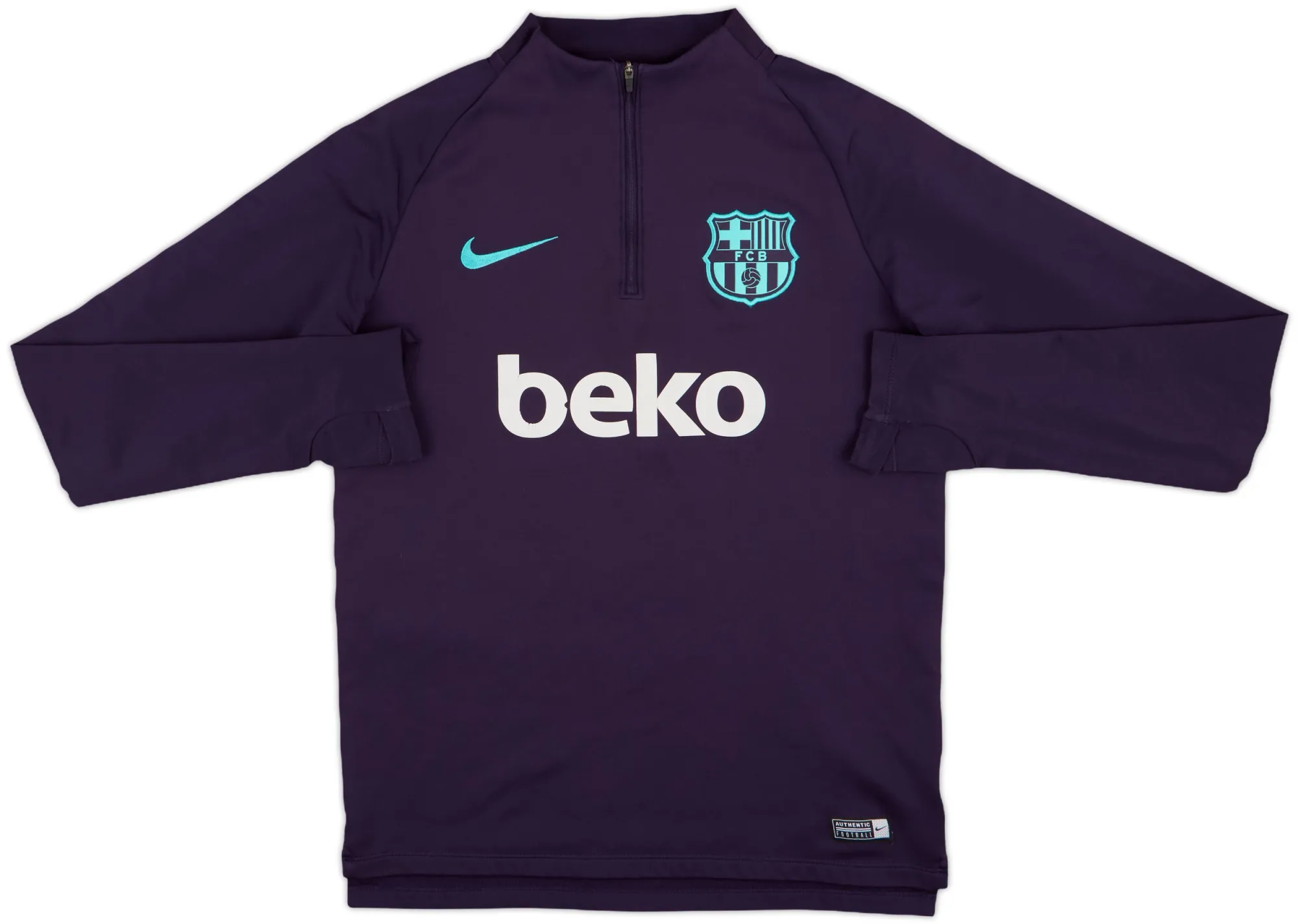 2018-19 Barcelona Nike 1/4 Zip Drill Top - 7/10 - (S)