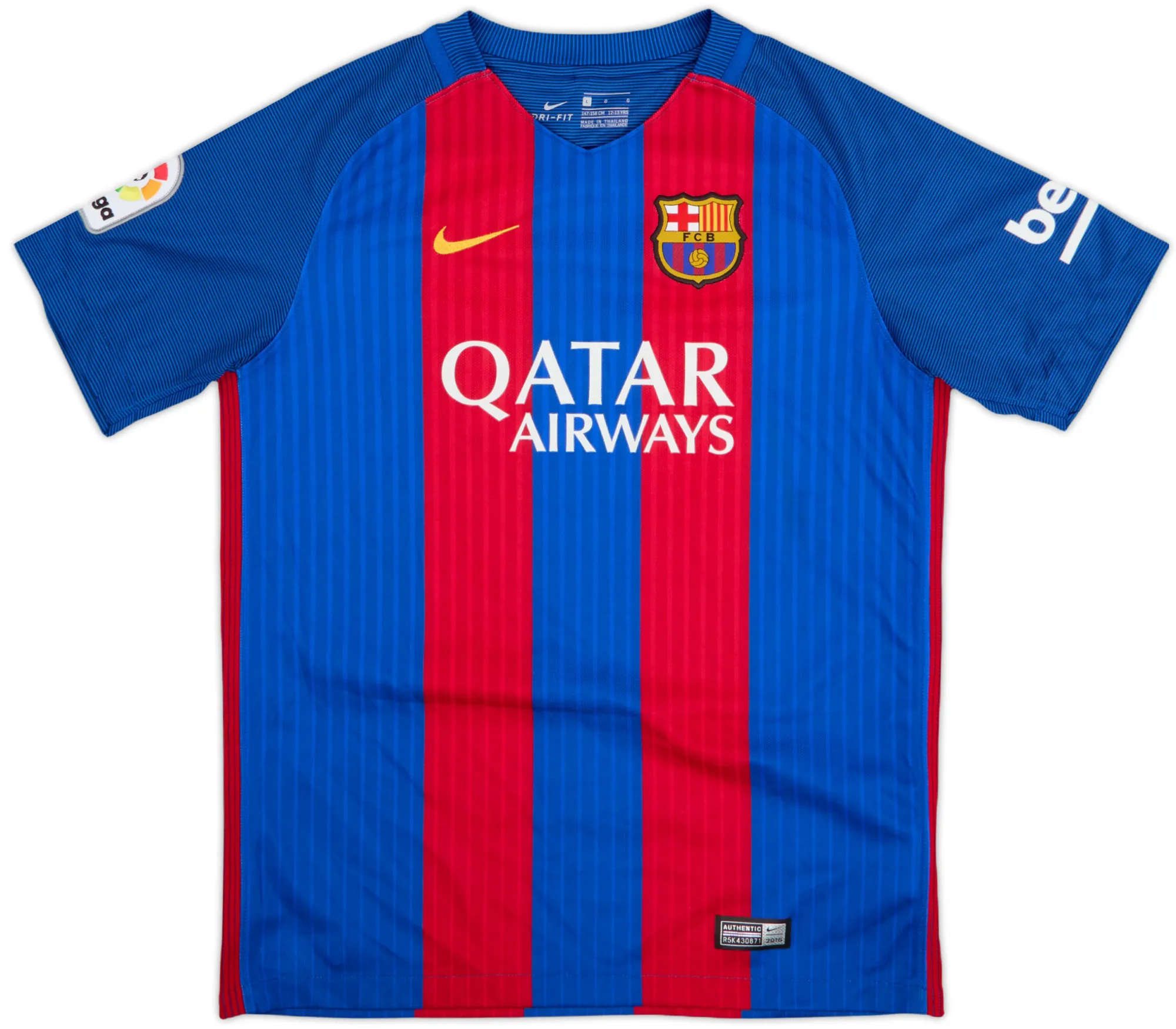 Nike Barcelona Boys SS Home Shirt 2016/17