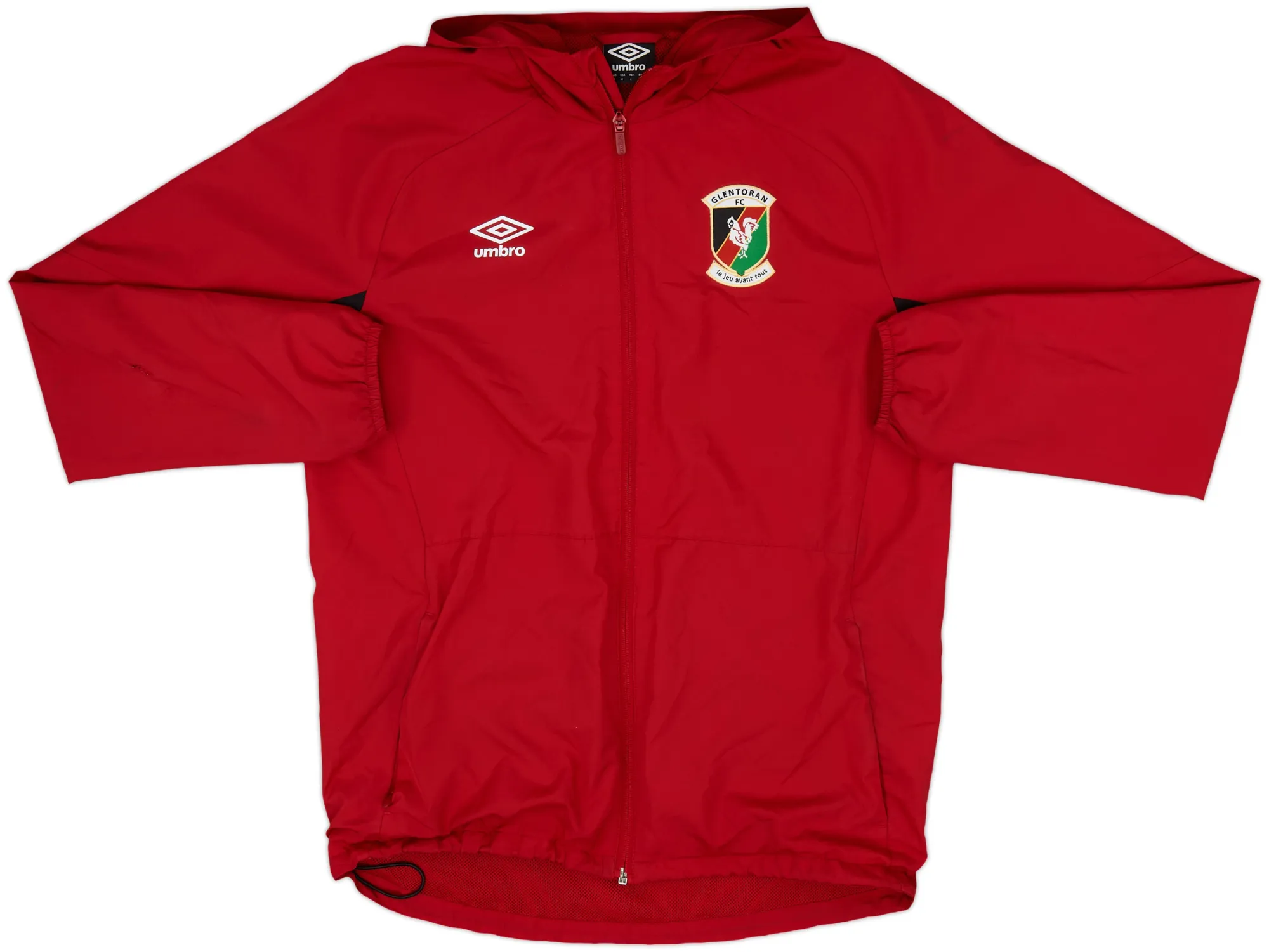 2018-19 Glentoran Umbro Hooded Track Jacket - 9/10 - (M)