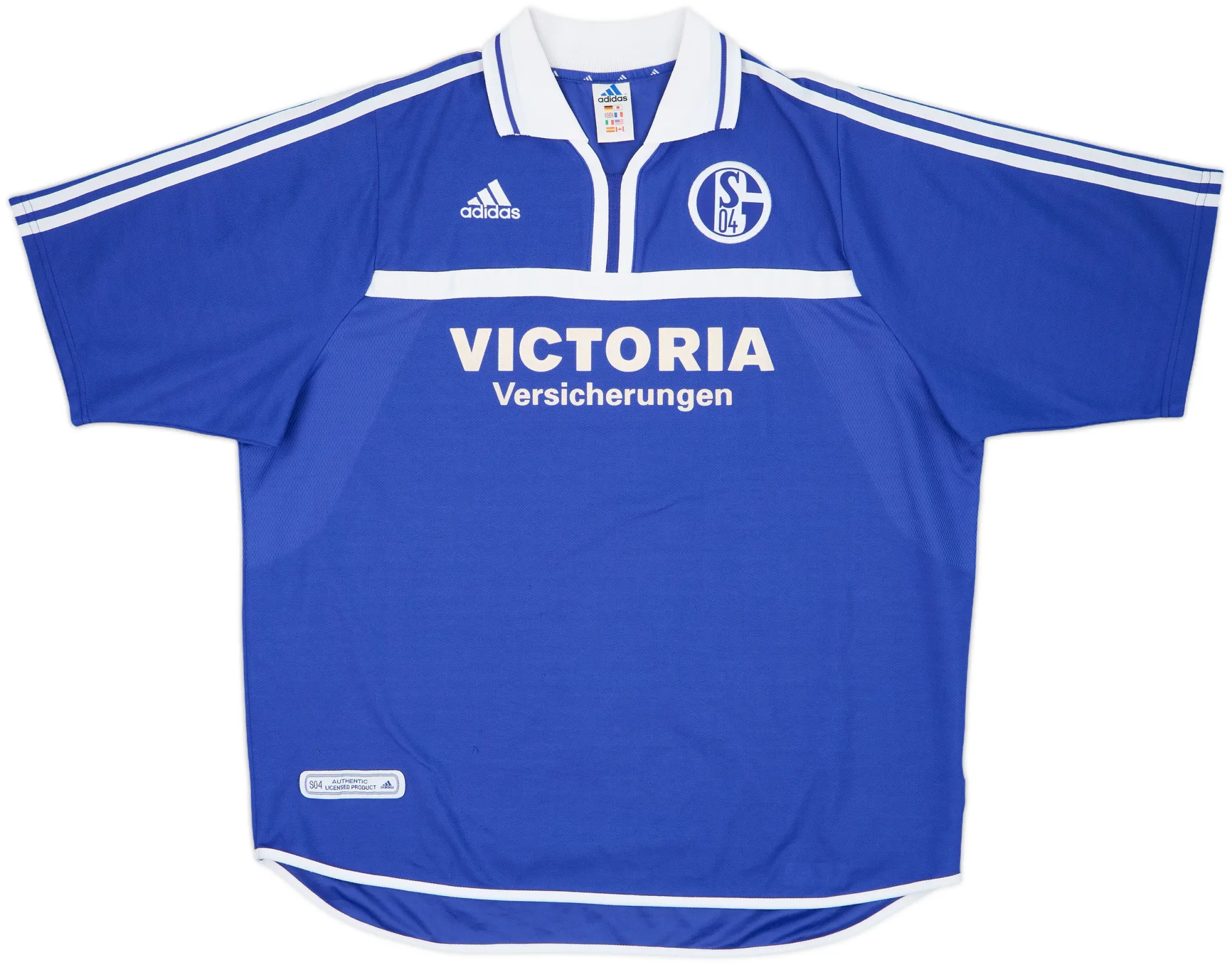 adidas Schalke 04 Mens SS Home Shirt 2001/02