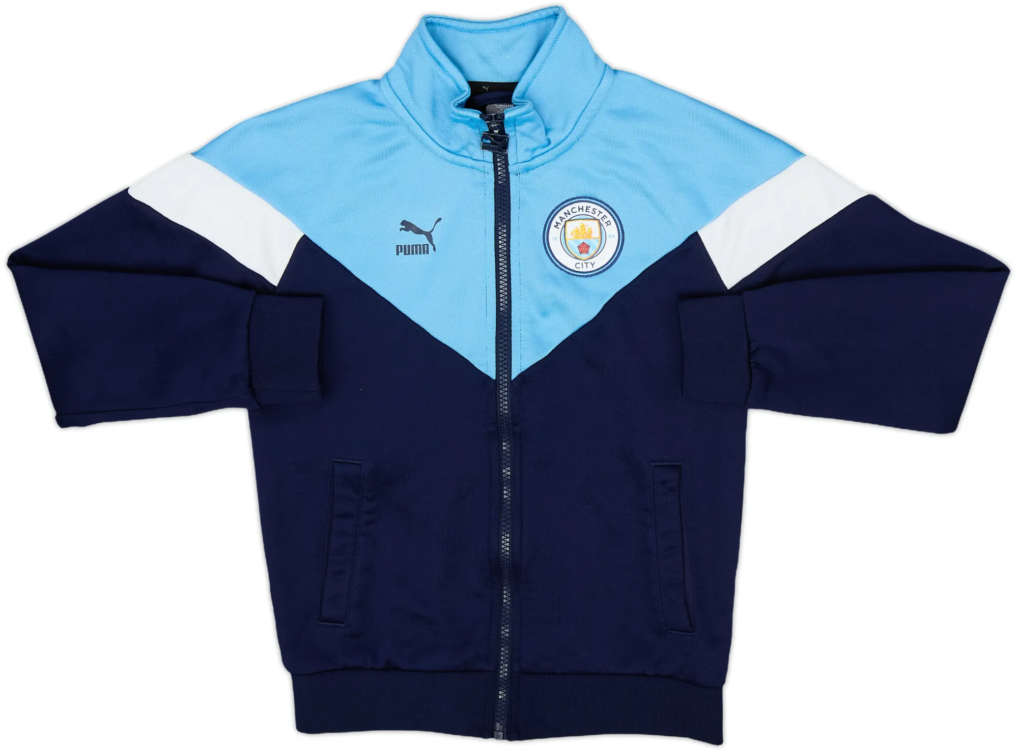 2020-21 Manchester City Puma Track Jacket - 8/10 - (S.Boys)