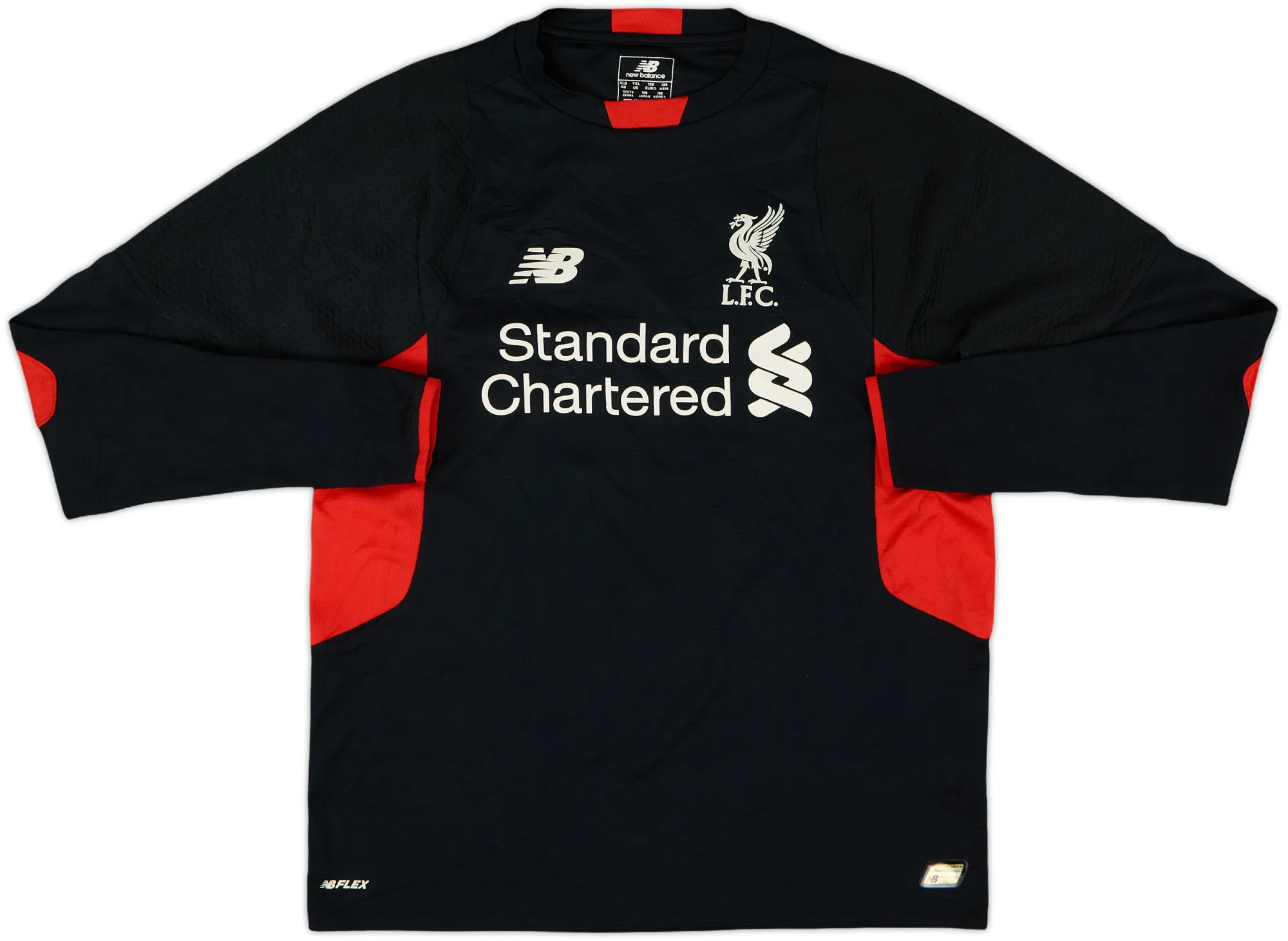 NewBalance Liverpool Boys LS Goalkeeper Home Shirt 2015/16