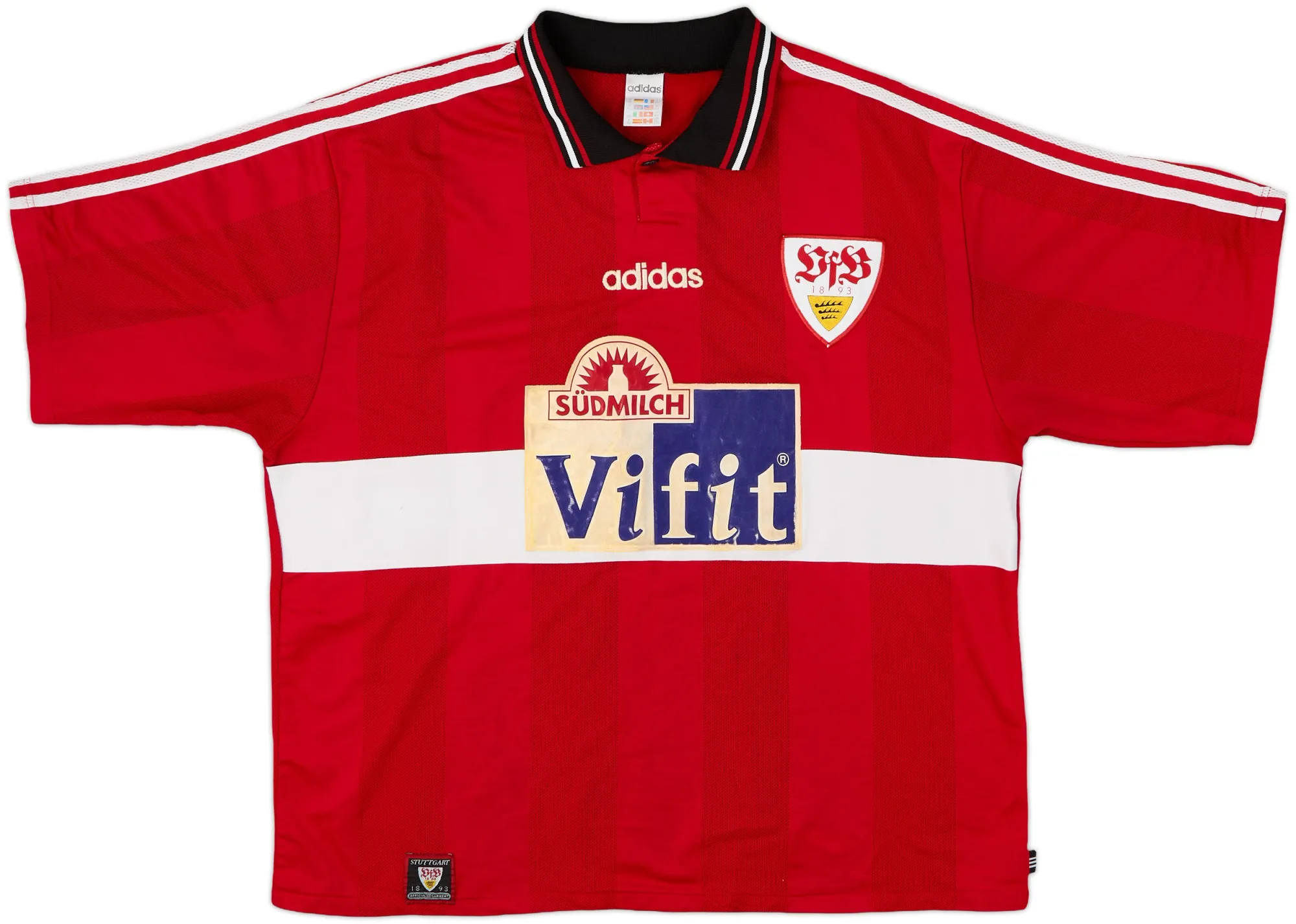 adidas Stuttgart Mens SS Away Shirt 1996/97