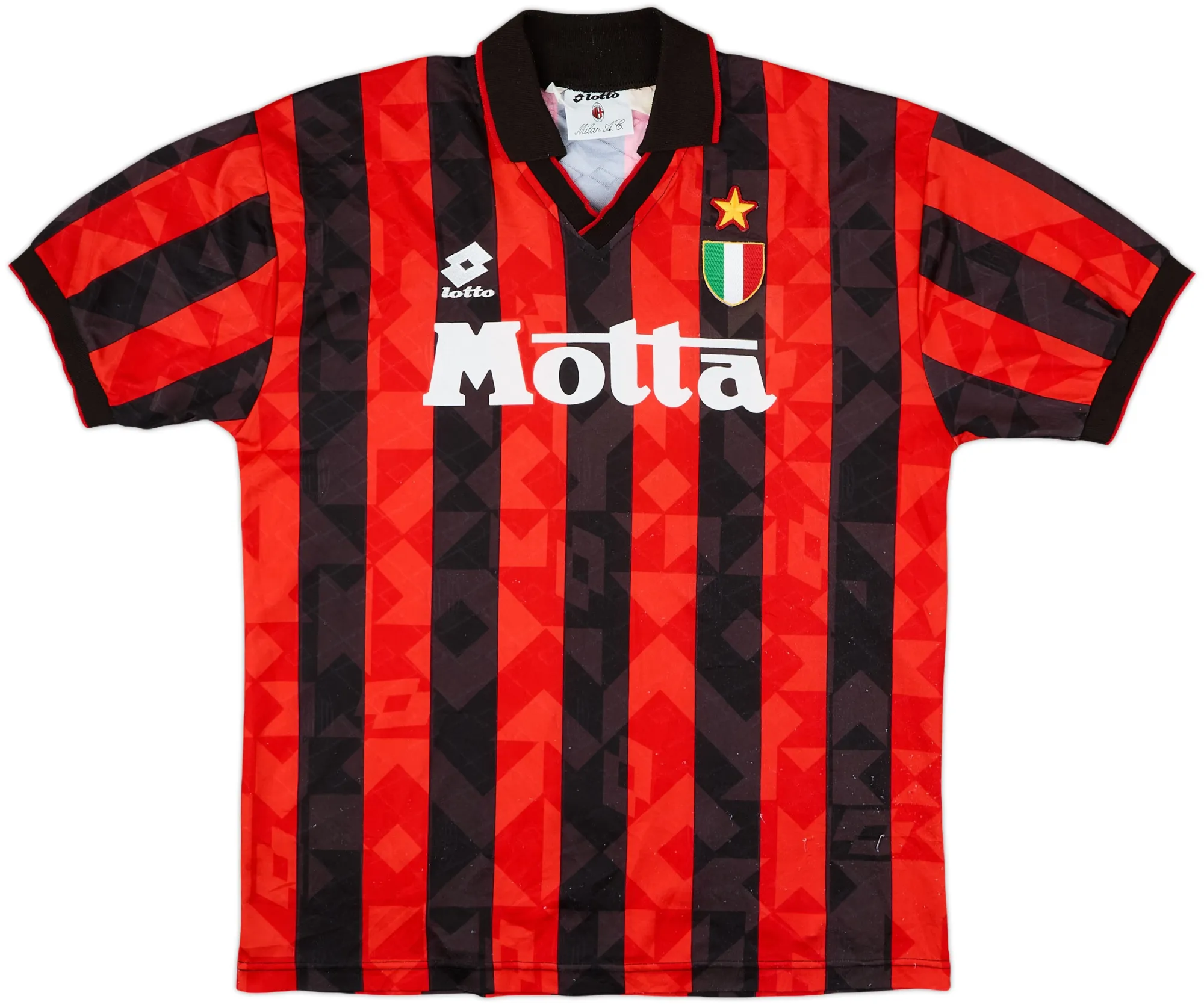 Lotto AC Milan Mens SS Home Shirt 1993/94