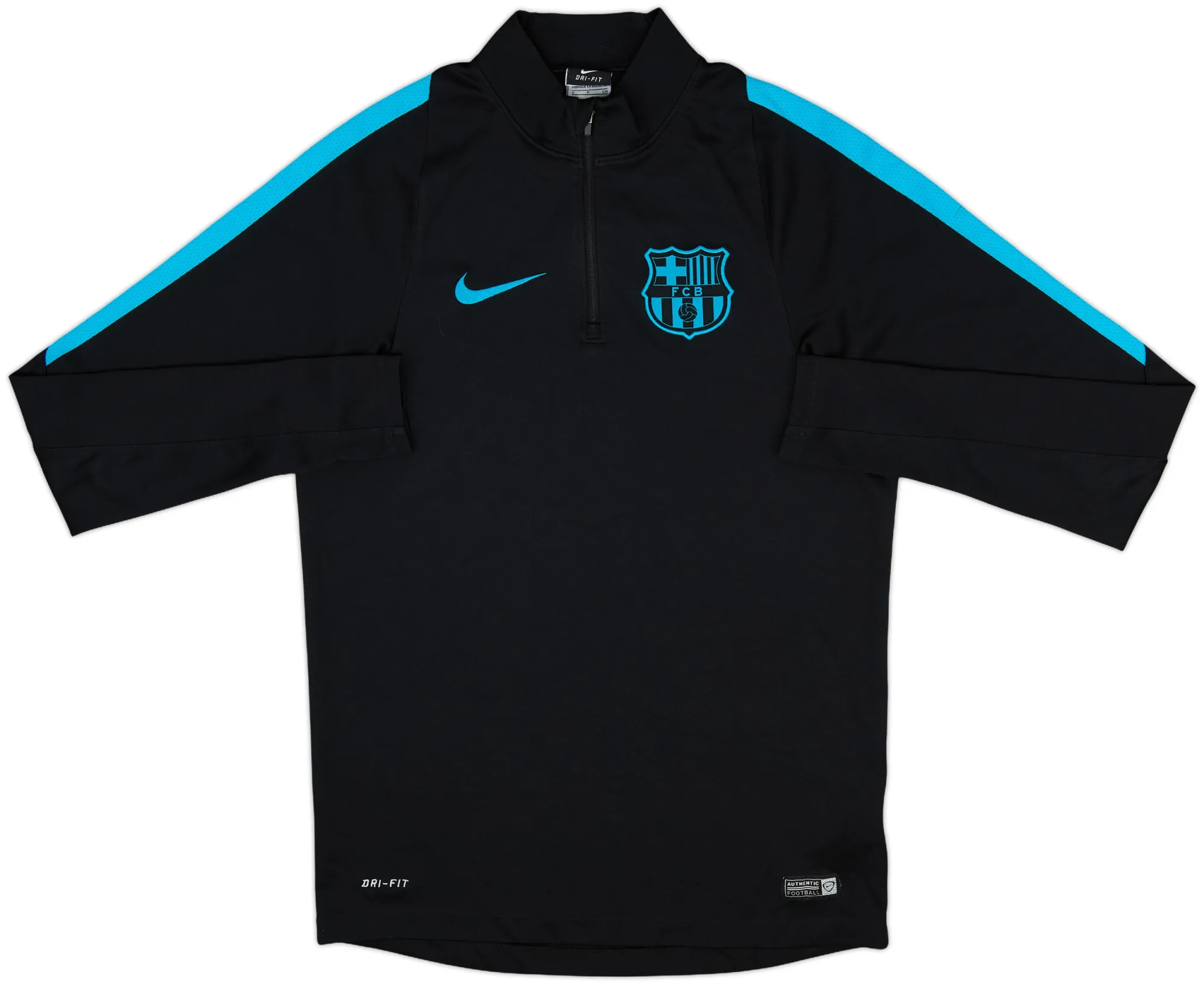 2015-16 Barcelona Nike 1/4 Zip Drill Top - 9/10 - (S)