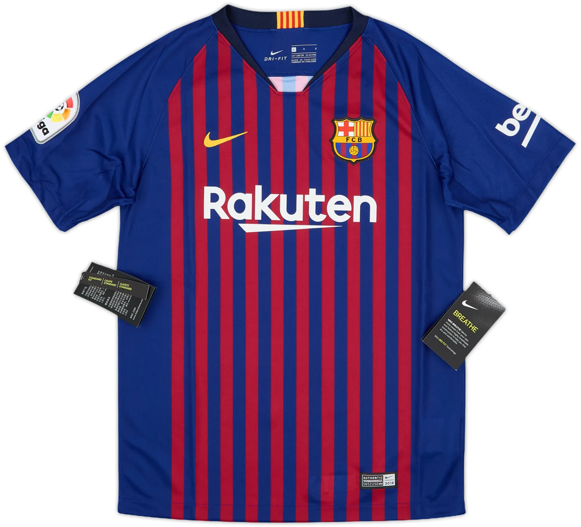 Nike Barcelona Boys SS Home Shirt 2018/19