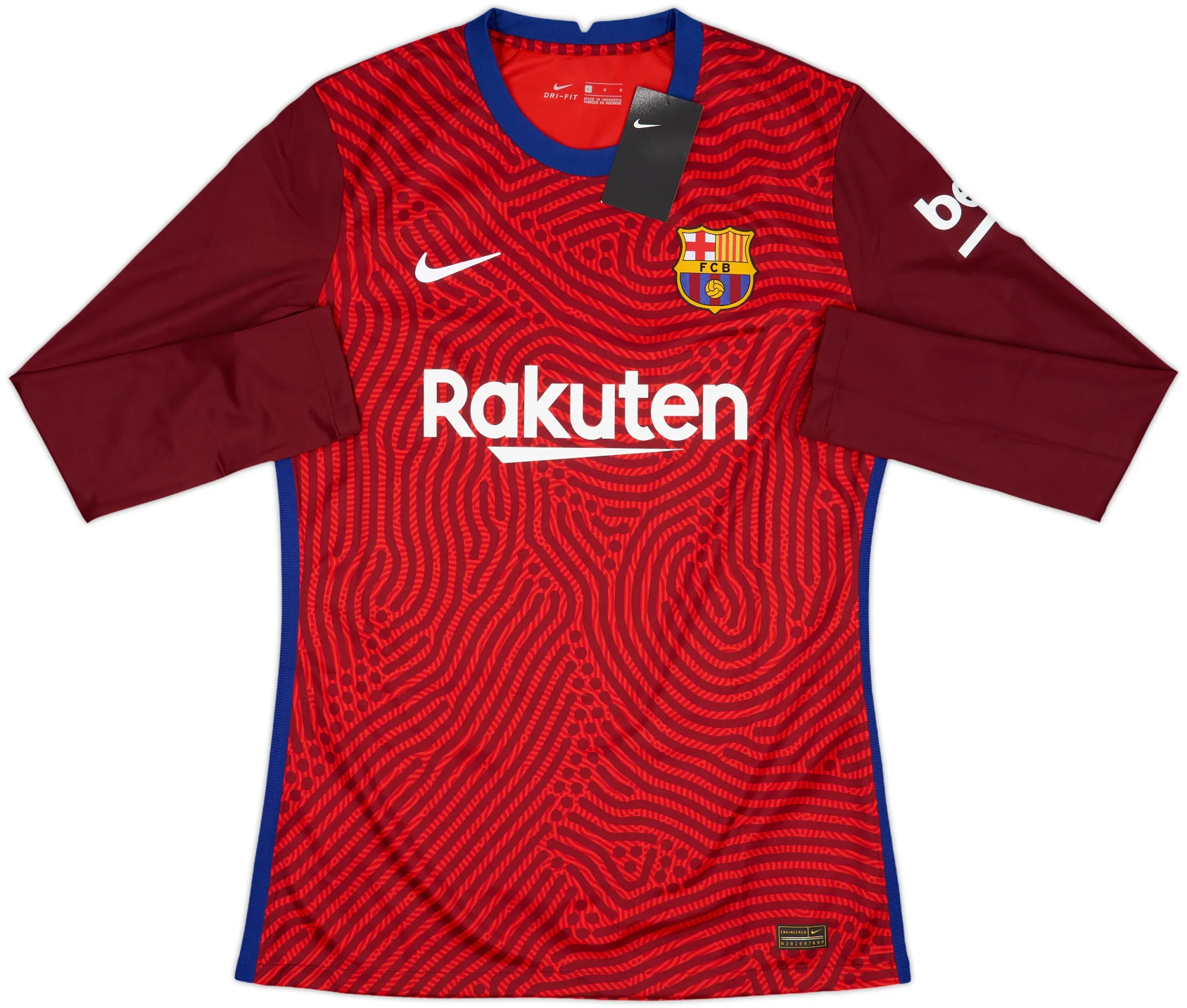 Nike Barcelona Mens LS Goalkeeper Player Issue Home Shirt 2020/21