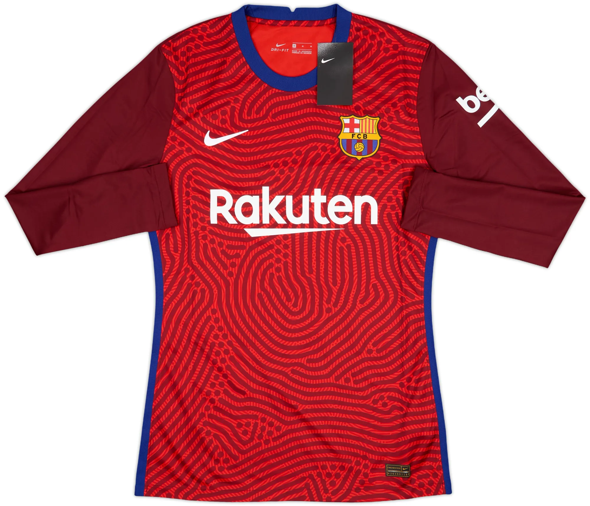 Nike Barcelona Mens LS Goalkeeper Player Issue Home Shirt 2020/21