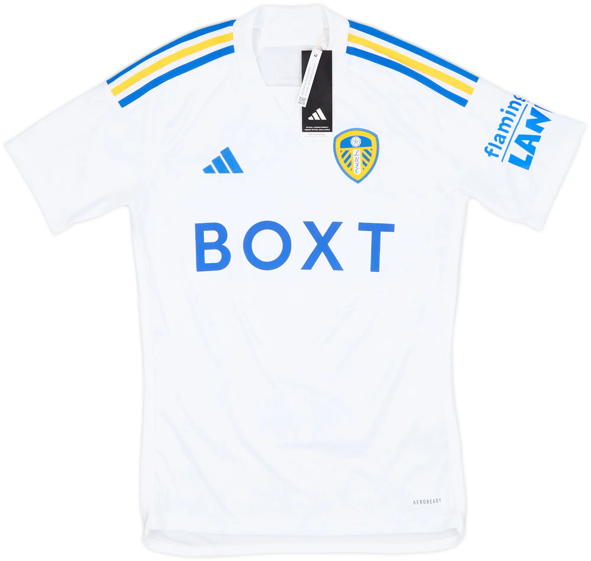 adidas Leeds United Mens SS Home Shirt 2023/24