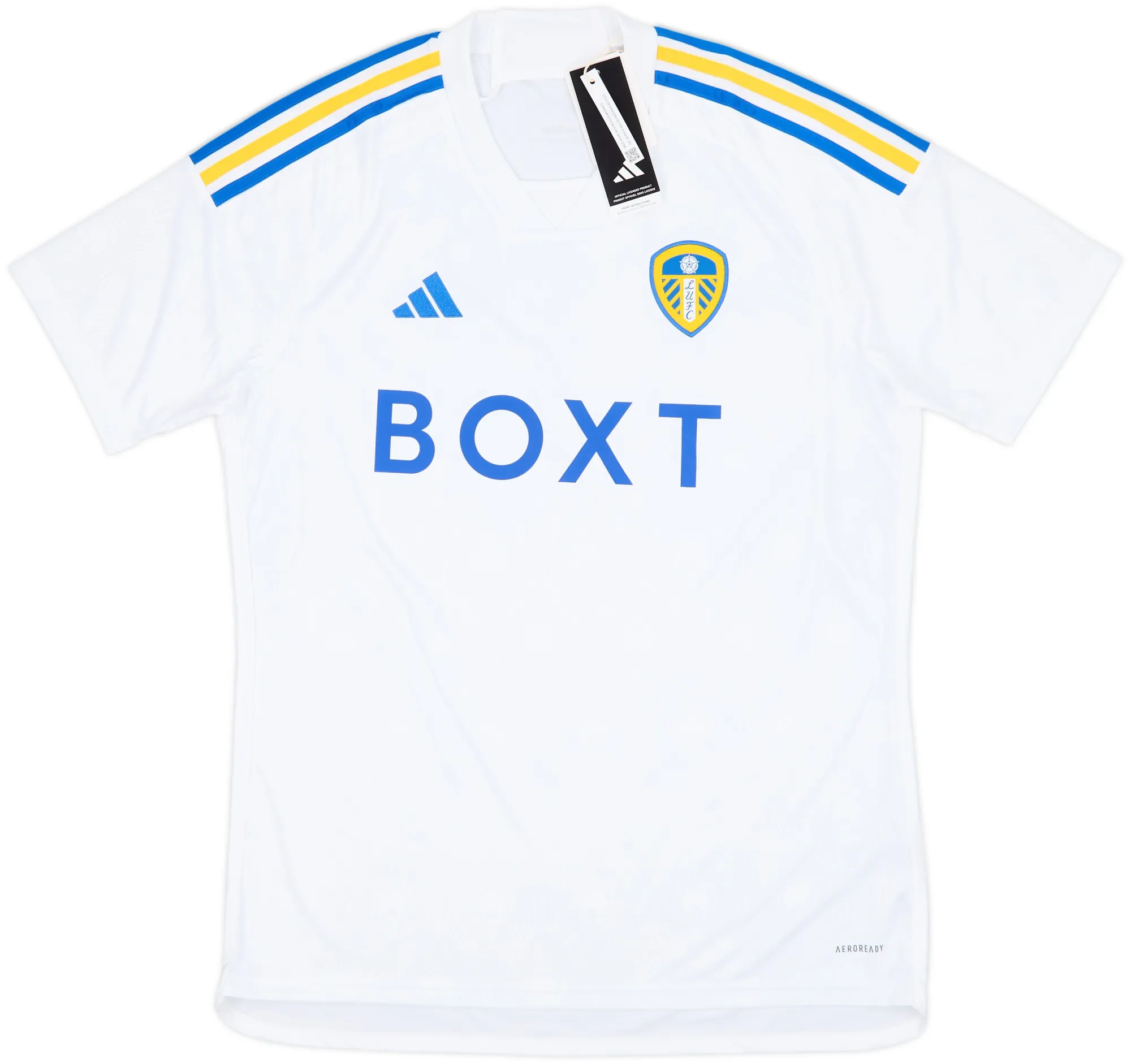 adidas Leeds United Mens SS Home Shirt 2023/24