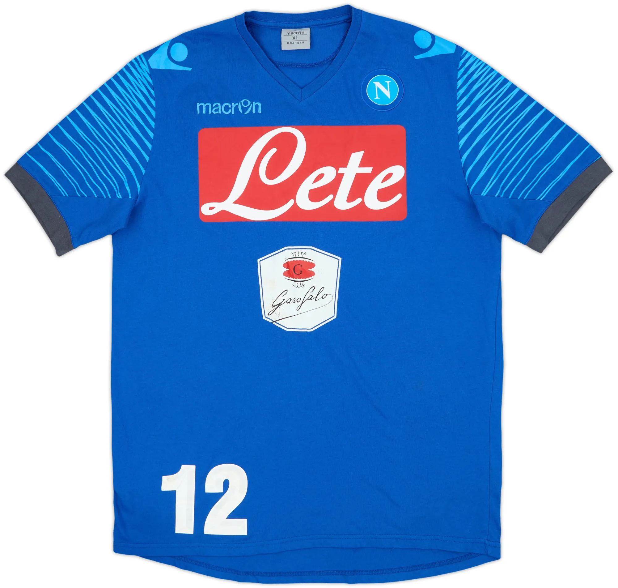 Macron Napoli Mens SS Player Issue Home Shirt 2014/15