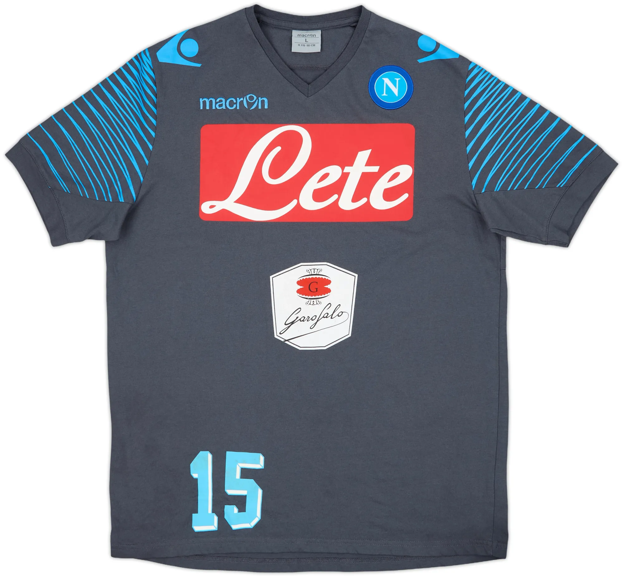 Macron Napoli Mens SS Player Issue Home Shirt 2014/15