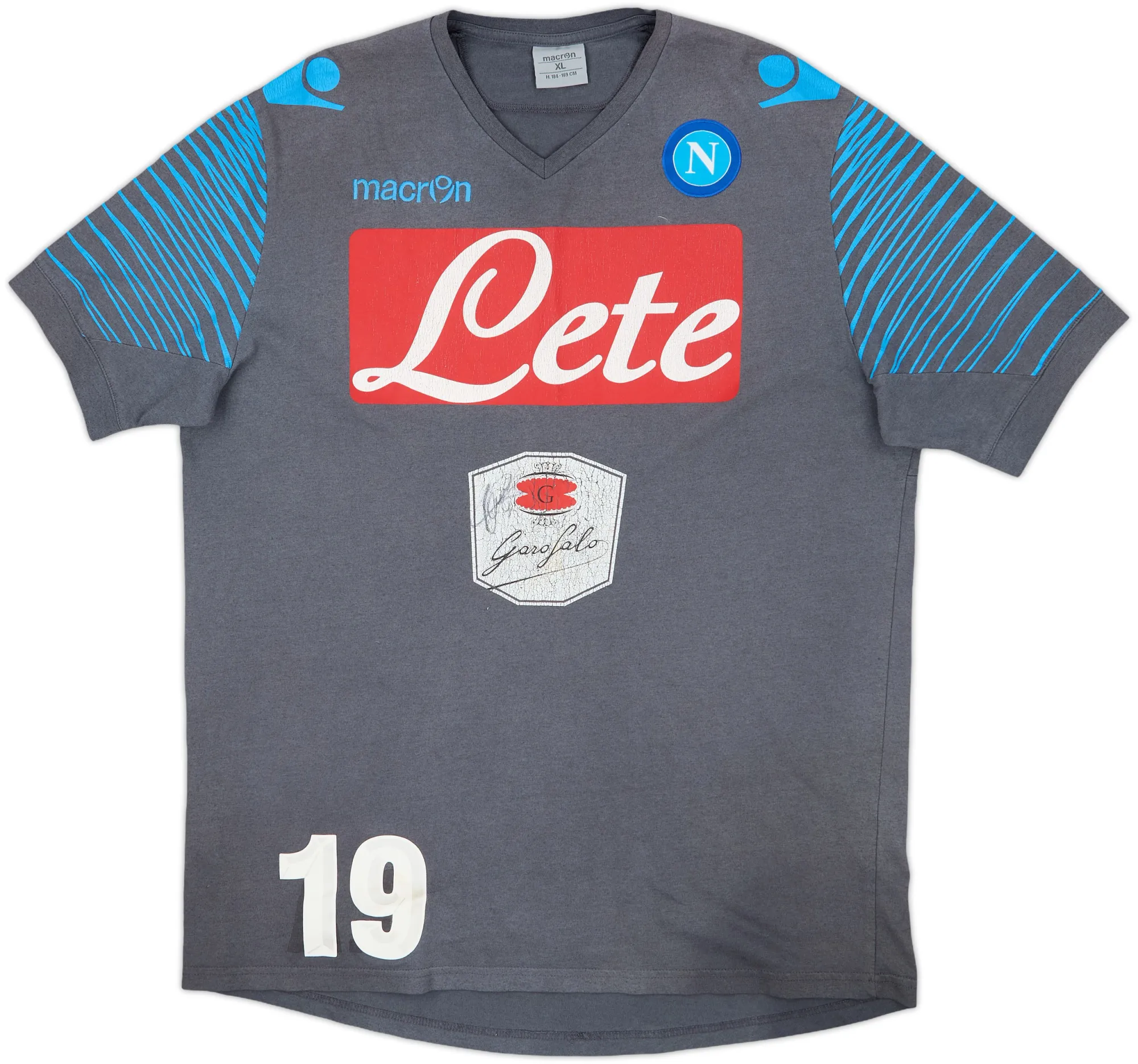 Macron Napoli Mens SS Player Issue Home Shirt 2014/15