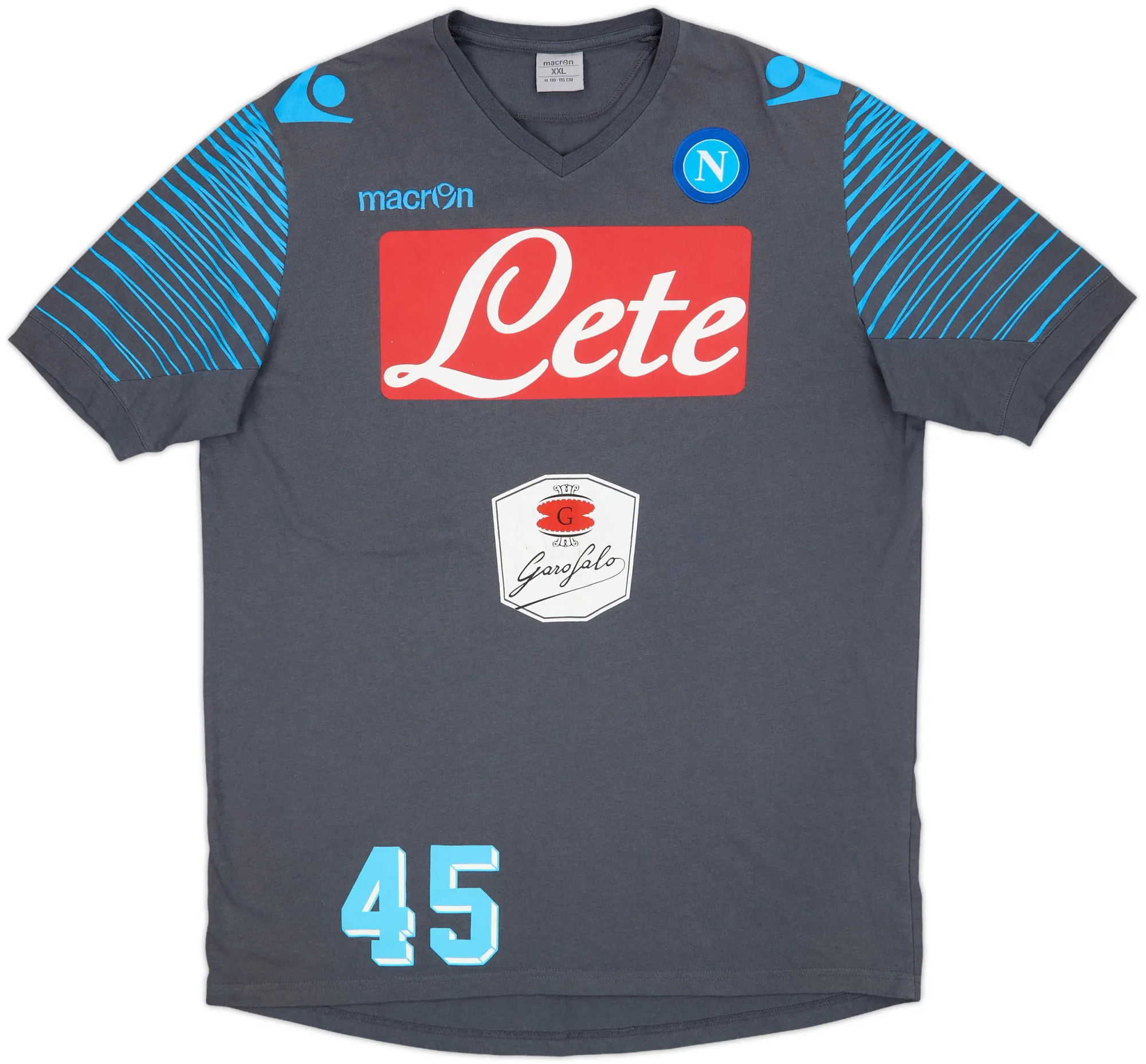 Macron Napoli Mens SS Player Issue Home Shirt 2014/15