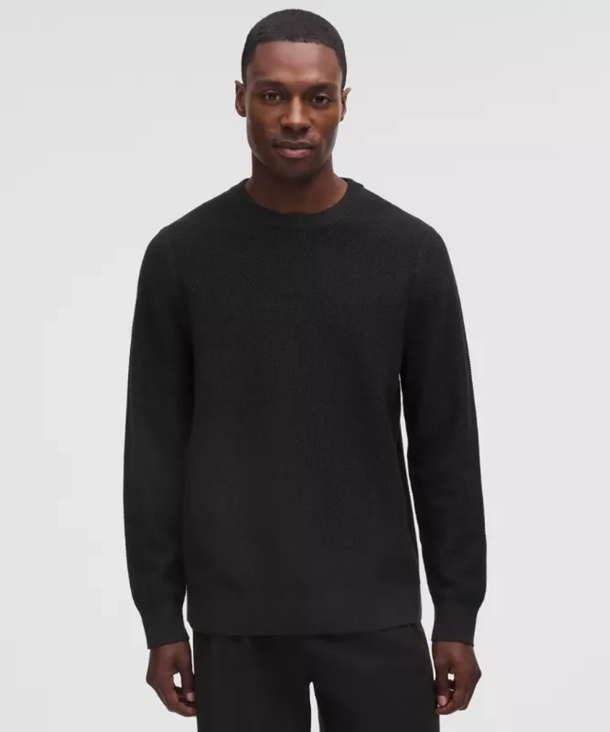 lululemon – Men's Textured Knit Crewneck Sweater – Color Black – Size Large