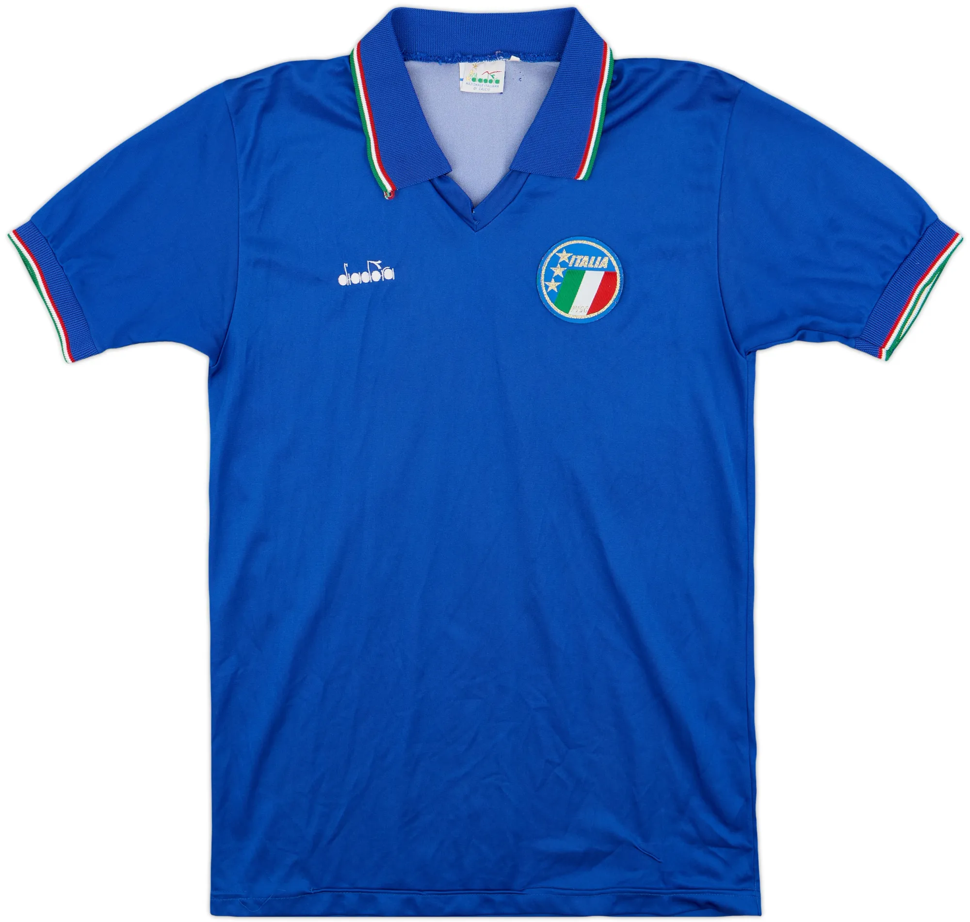 Diadora Italy Mens SS Home Shirt 1986