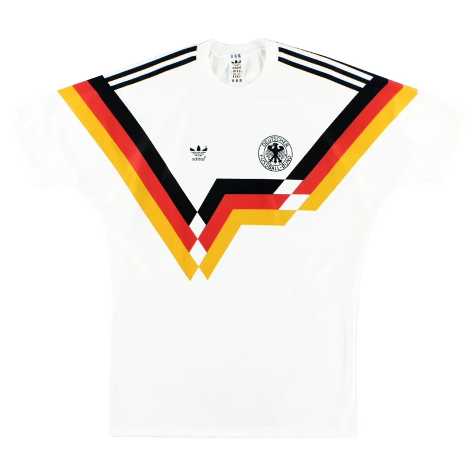 1990-92 West Germany adidas Home Shirt M/L - Germany / Excellent