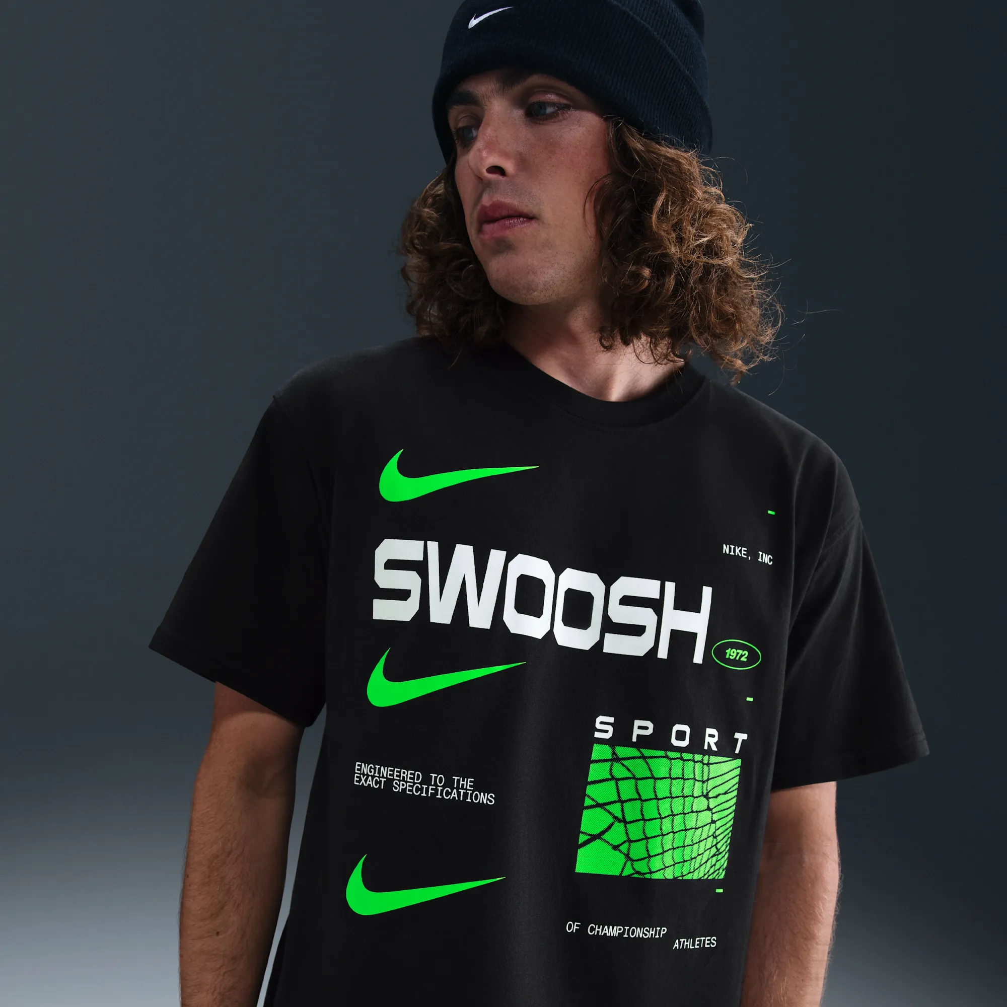 Nike Max90 T-Shirt - Black - Cotton