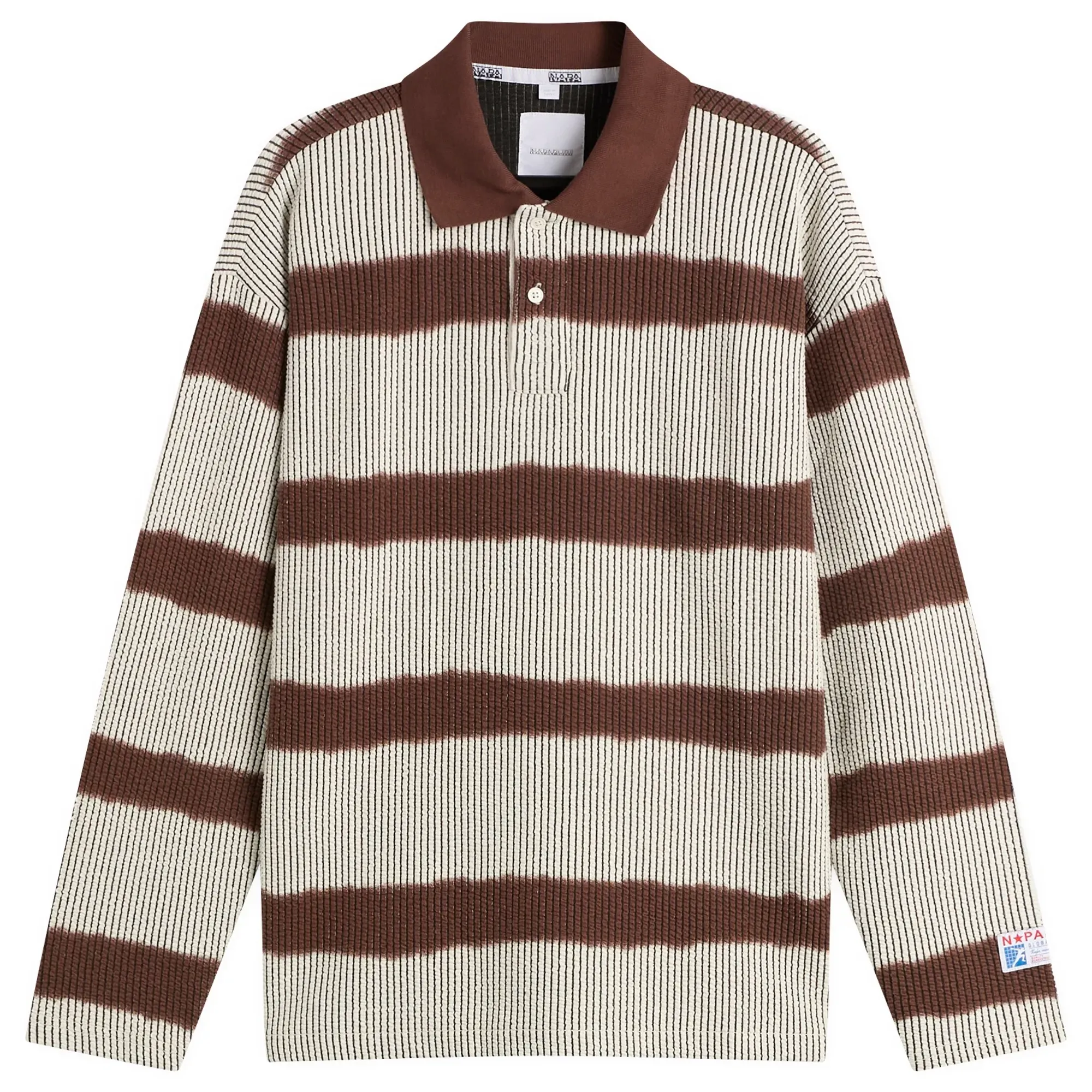 Napapijri Men's x Martine Rose Long Sleeve Polo Stripe L64