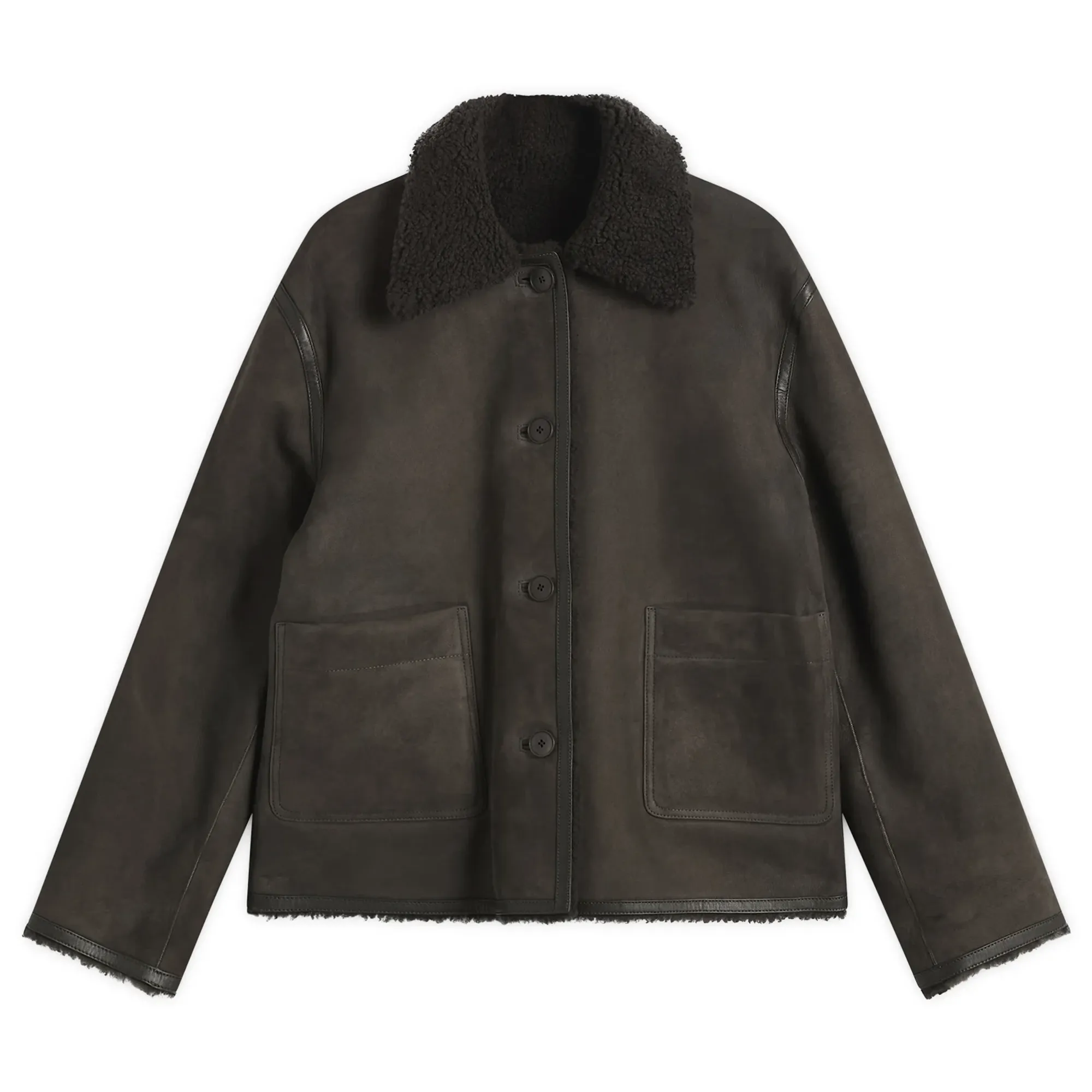 Closed Women's Shearling Jacket Cosmic Grey