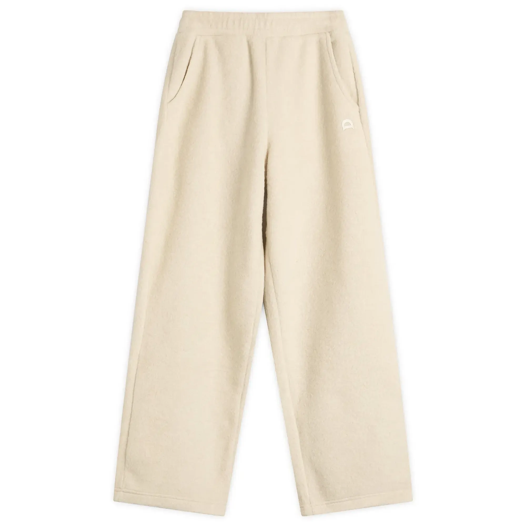 DUNST Women's Boucle Wide Leg Sweatpants Cream