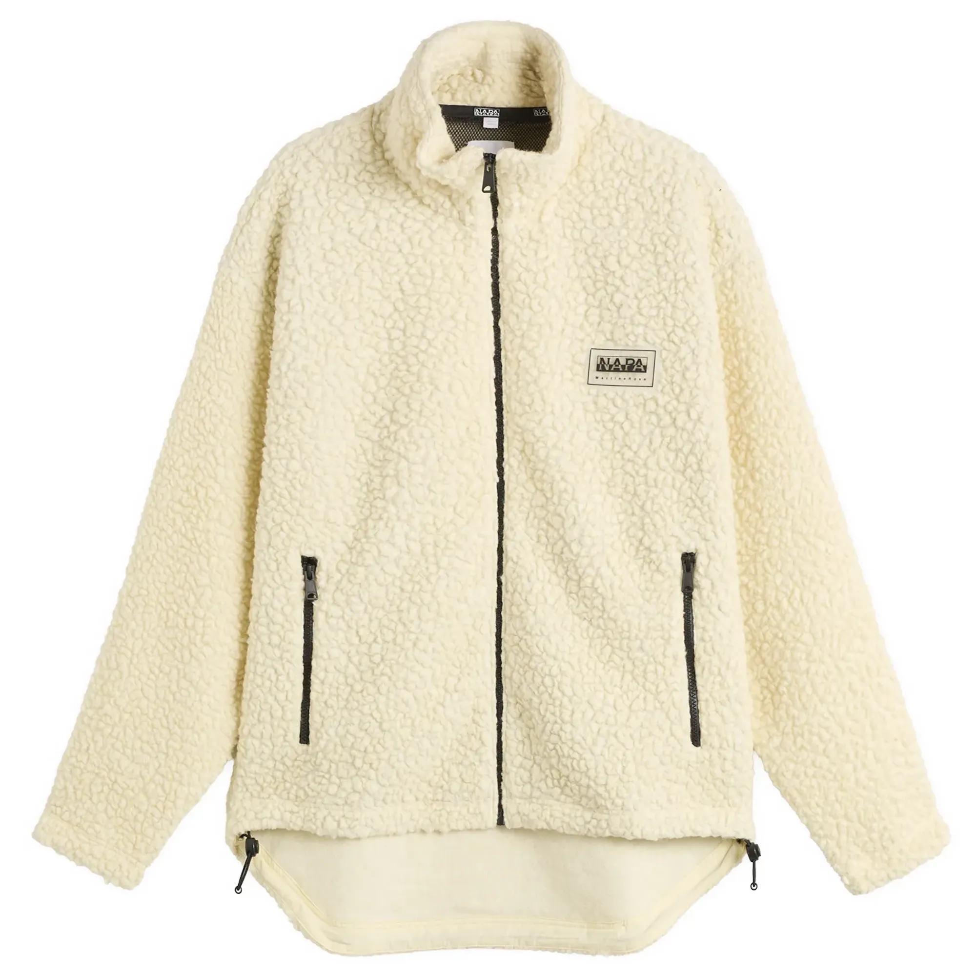 Napapijri Men's x Martine Rose Logo Fleece Jacket White Whisper