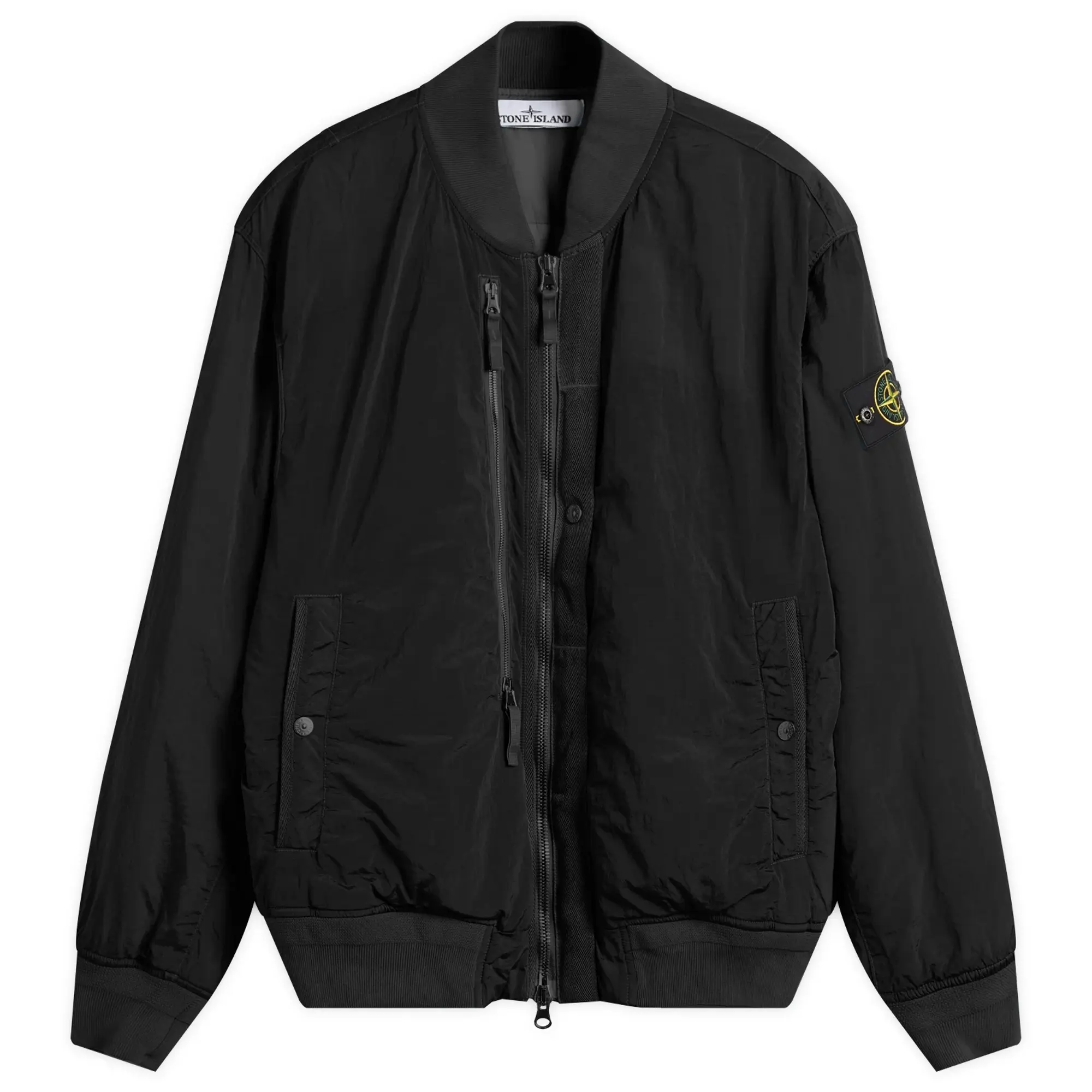 極美品/23ss/stone /PRIMALOFT BOMBER黒M Stone Island Men's Nylon Metal EcoNyl PrimaLoft Bomber Jacket