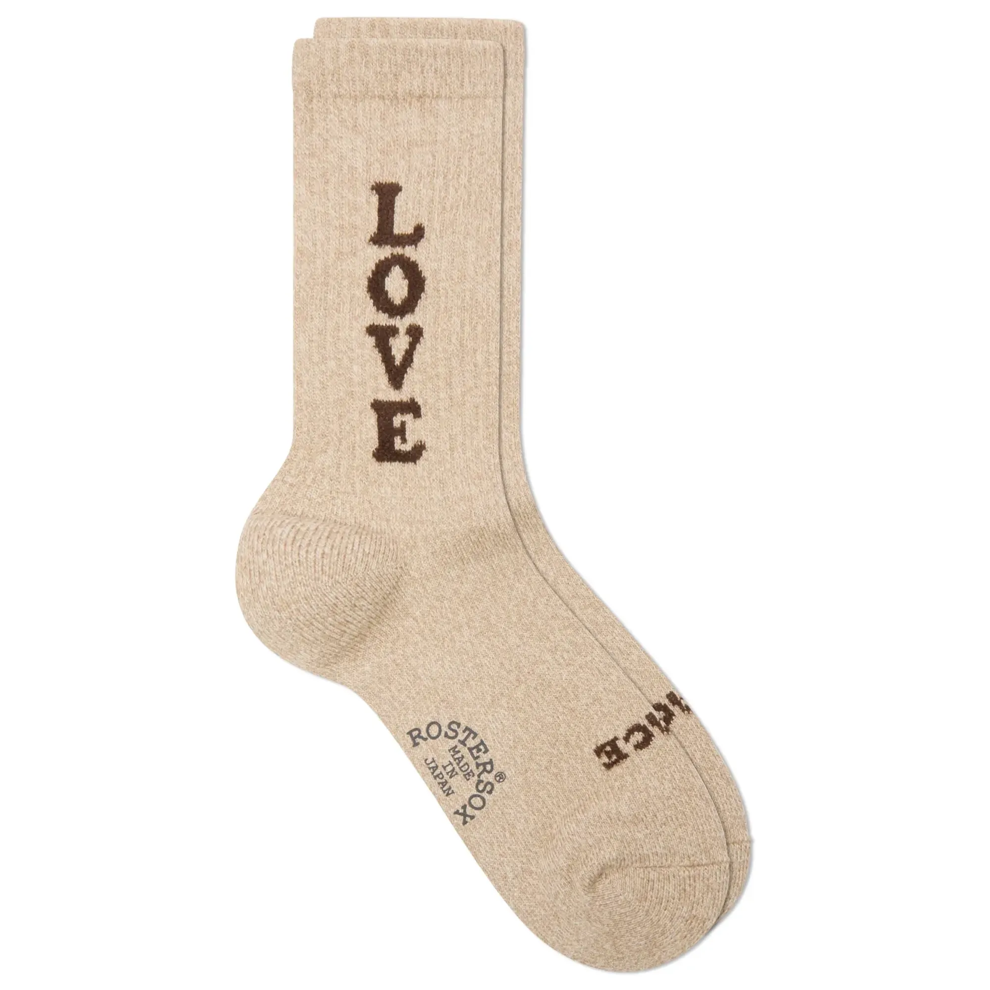 Rostersox Love Socks Beige