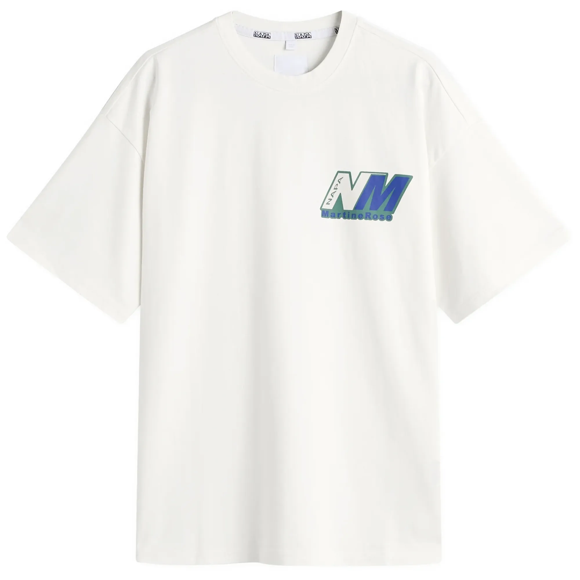 Napapijri Men's x Martine Rose Logo T-Shirt White Whisper