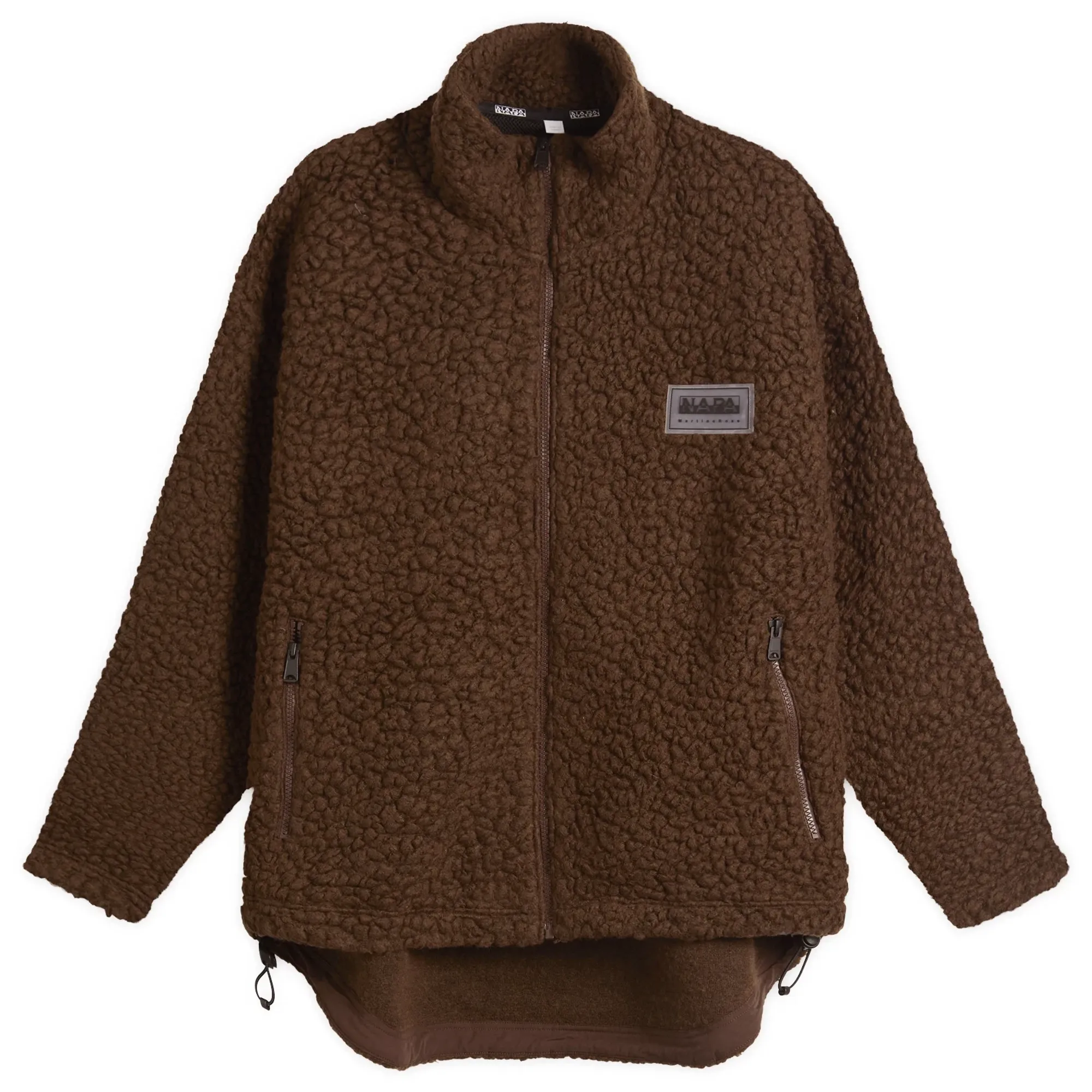 Napapijri Men's x Martine Rose Logo Fleece Jacket Shaved Choc Wt1