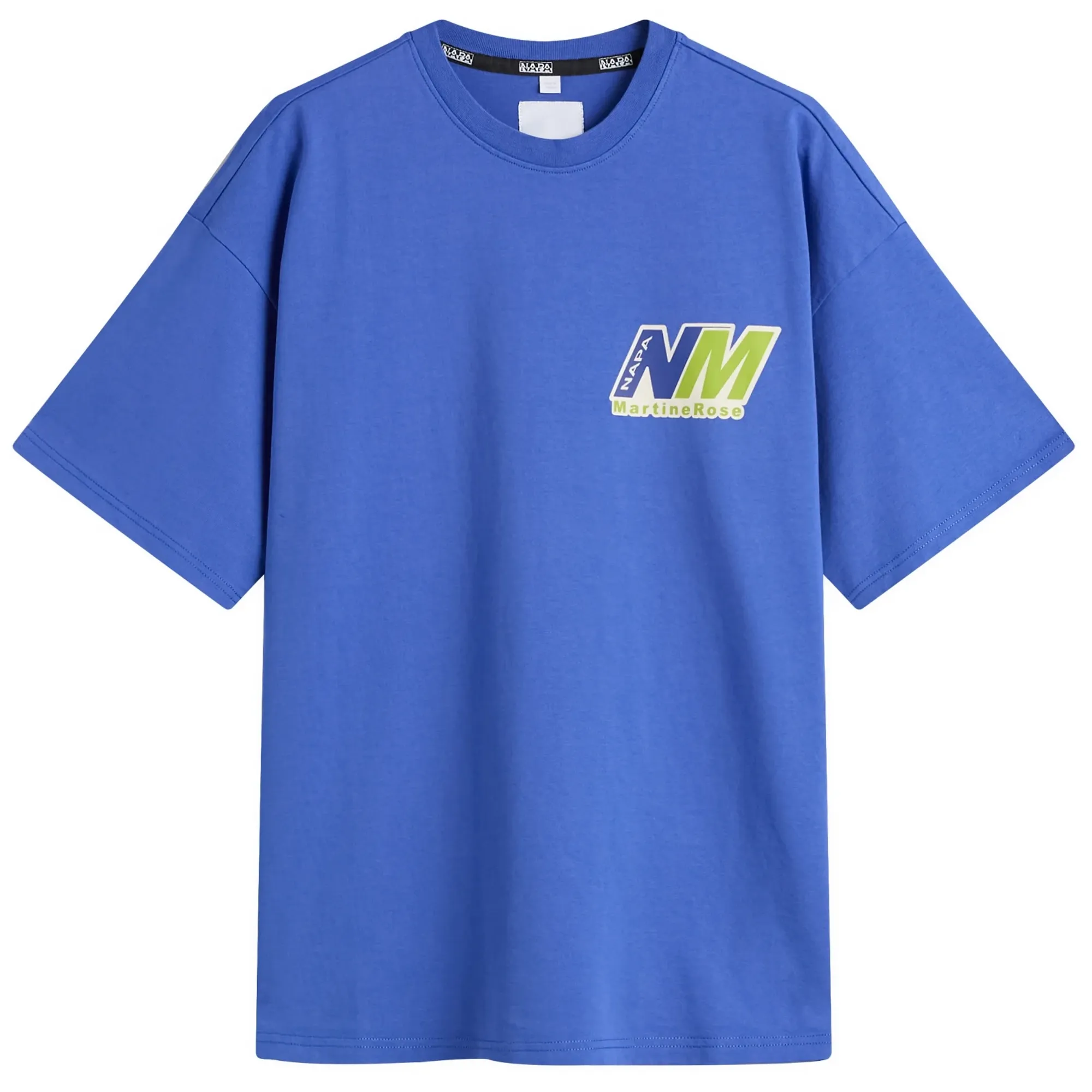 Napapijri Men's x Martine Rose Logo T-Shirt Blue Dazzling