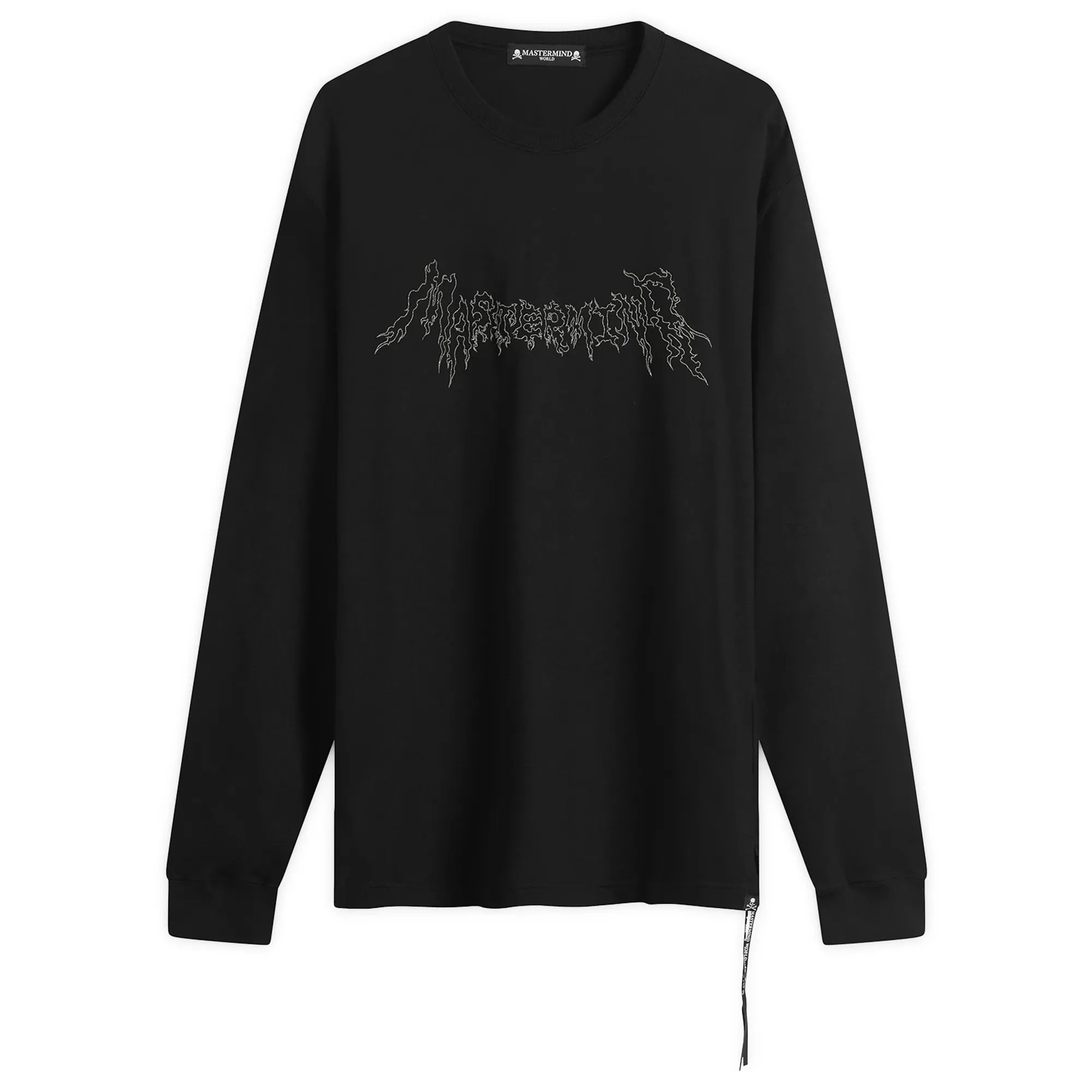 MASTERMIND WORLD Men's Short Sleevebeaded Long Sleeve T-Shirt Black