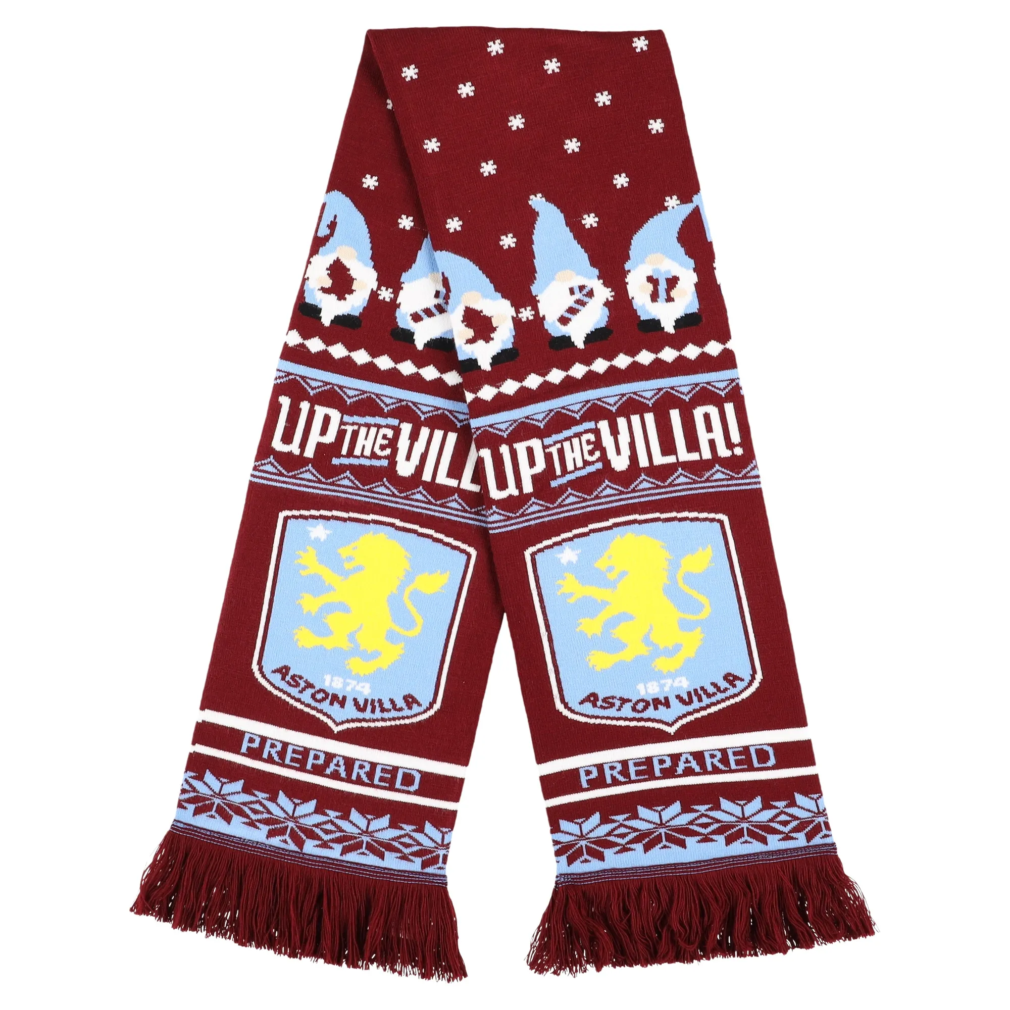 Aston Villa Gnome Christmas Scarf - Claret - Unisex