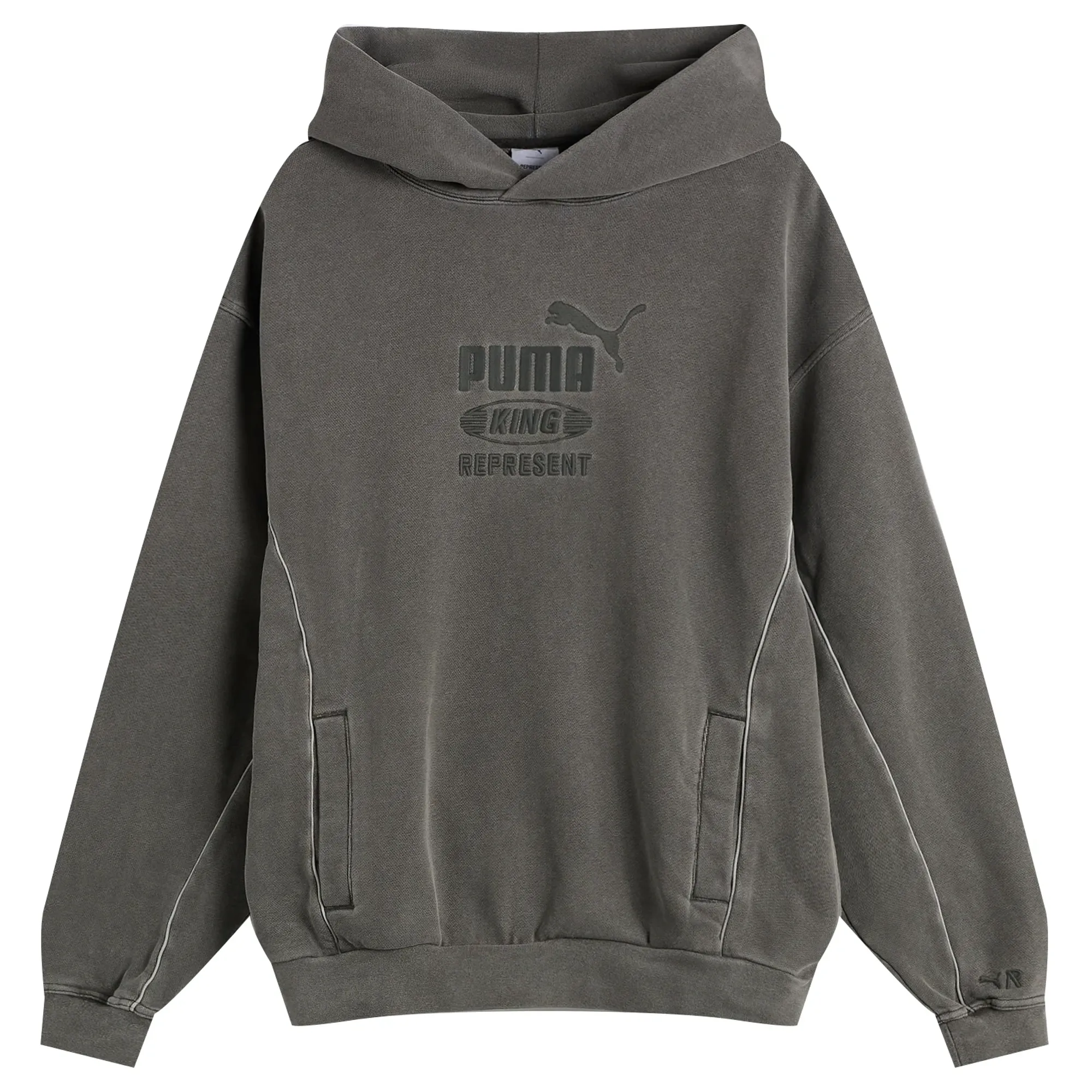 PUMA x Represent Hoodie Men, Flat Dark Grey, size Large