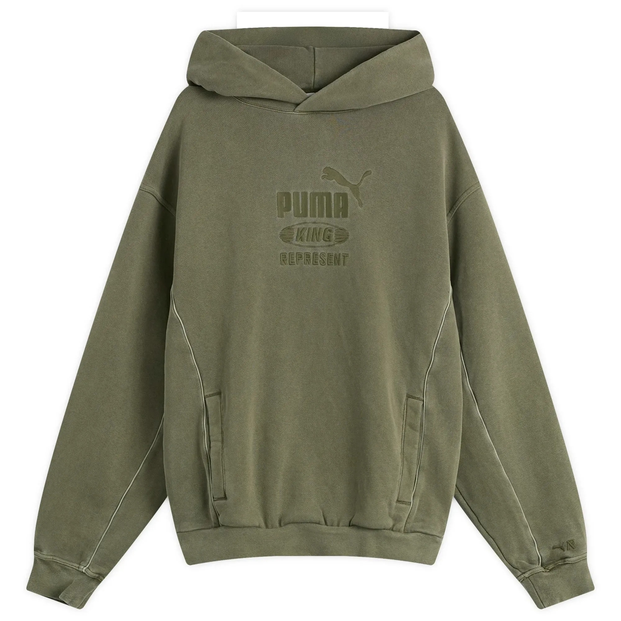 PUMA x Represent Hoodie Men, Night Pine, size Large